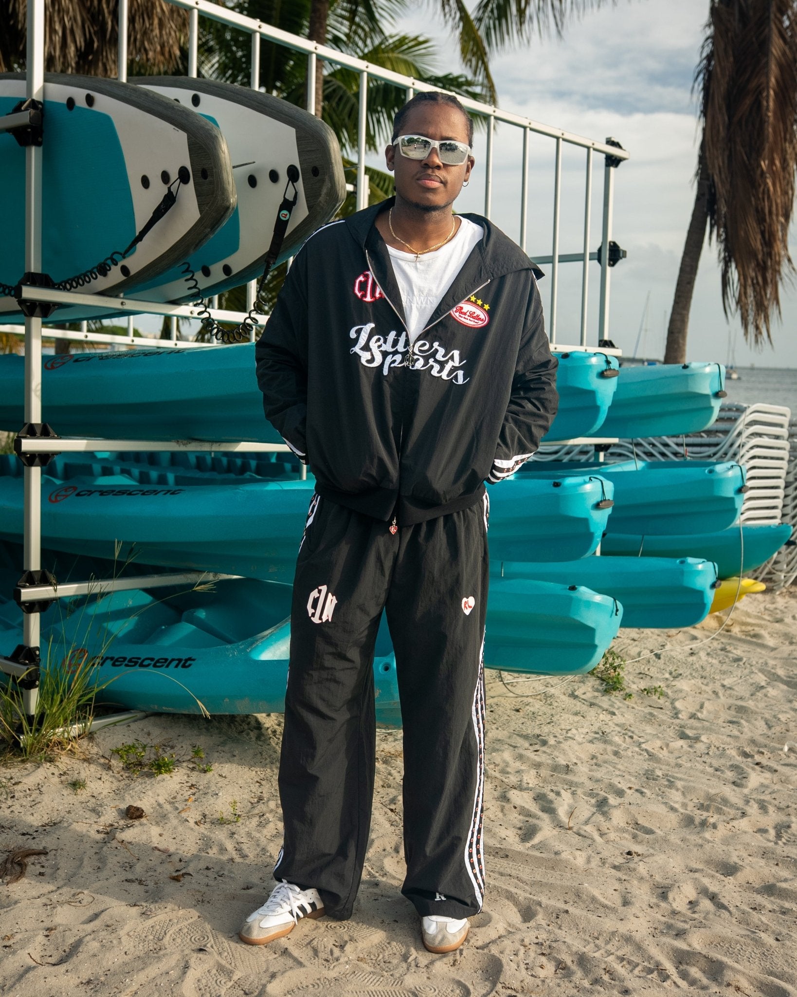 C1N x RL Zip Up - Black by Red Letters