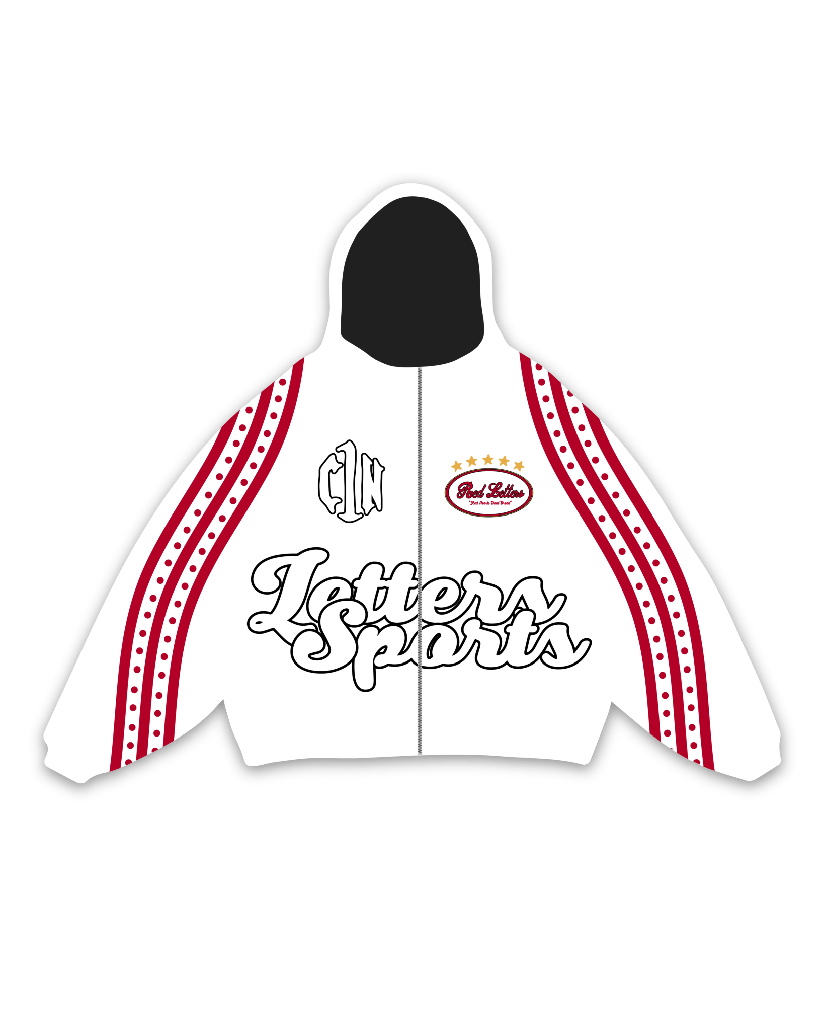 C1N x RL Zip Up - White by Red Letters