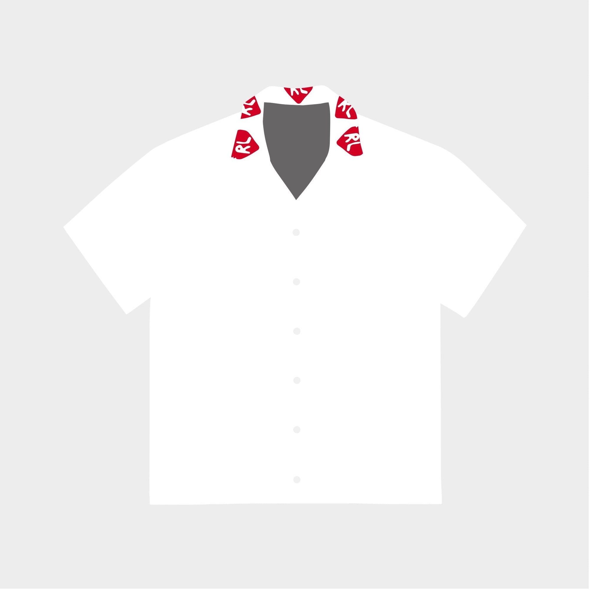 Close to the Hearts Lapel Shirt - White - RED LETTERS