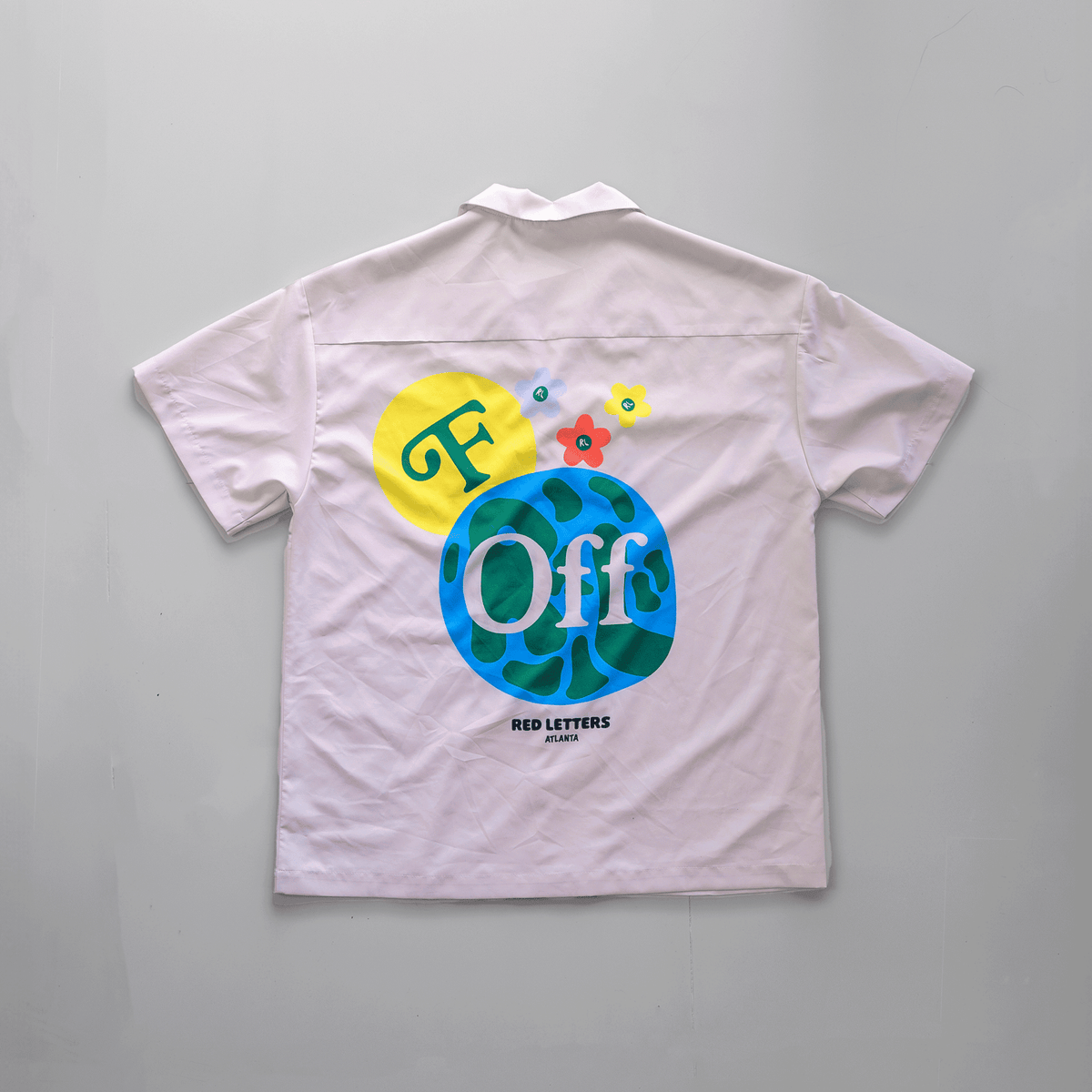 F OFF Lapel Shirt - RED LETTERS
