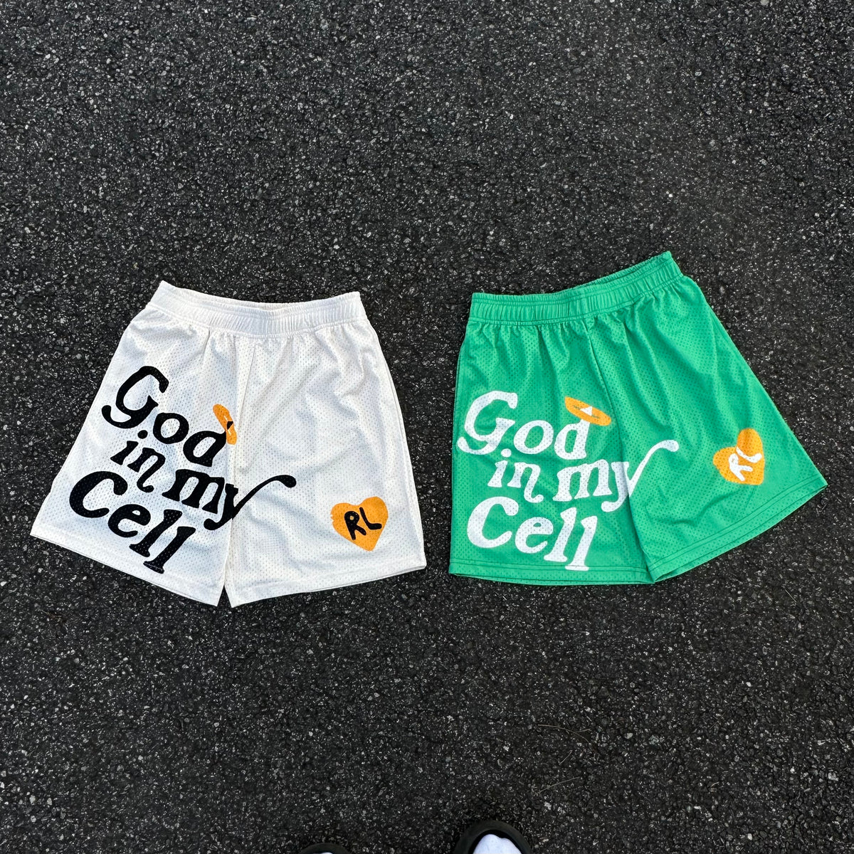 God In My Cell Mesh Shorts