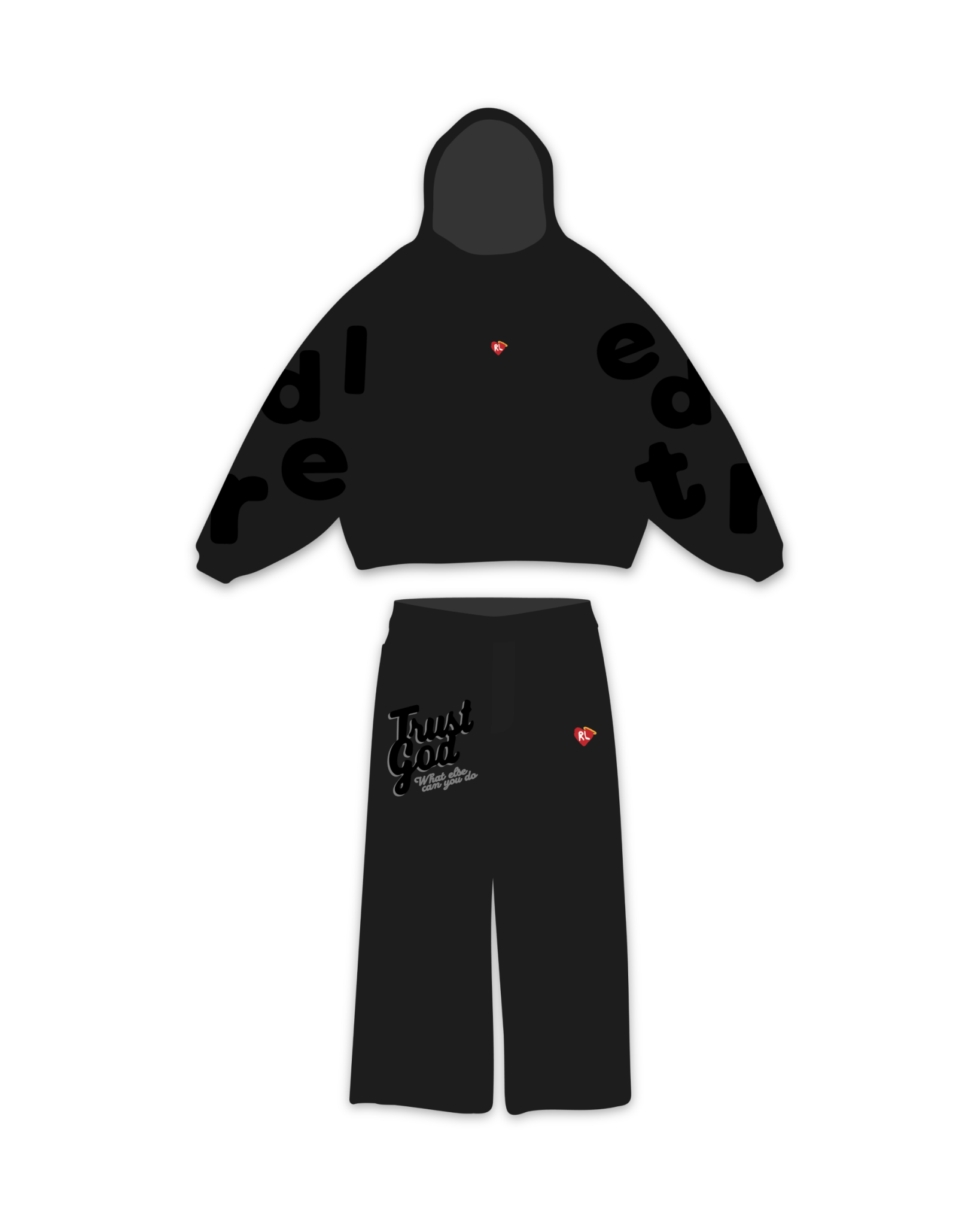 Trust God Set - Black by Red Letters