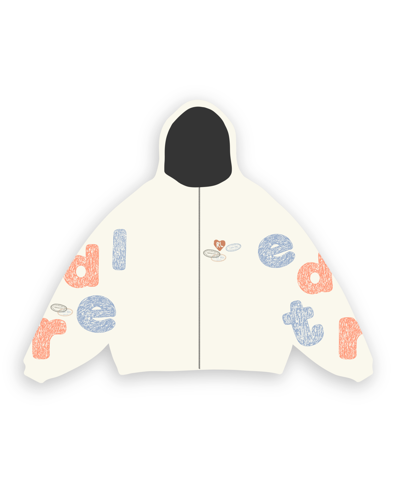 Where U Are Scattered Zip Up by Red Letters