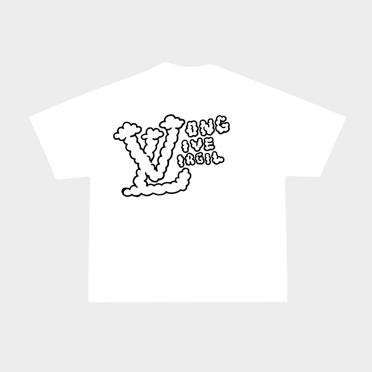 &quot;Long Live Virgil&quot; V2 Tee - White - RED LETTERS