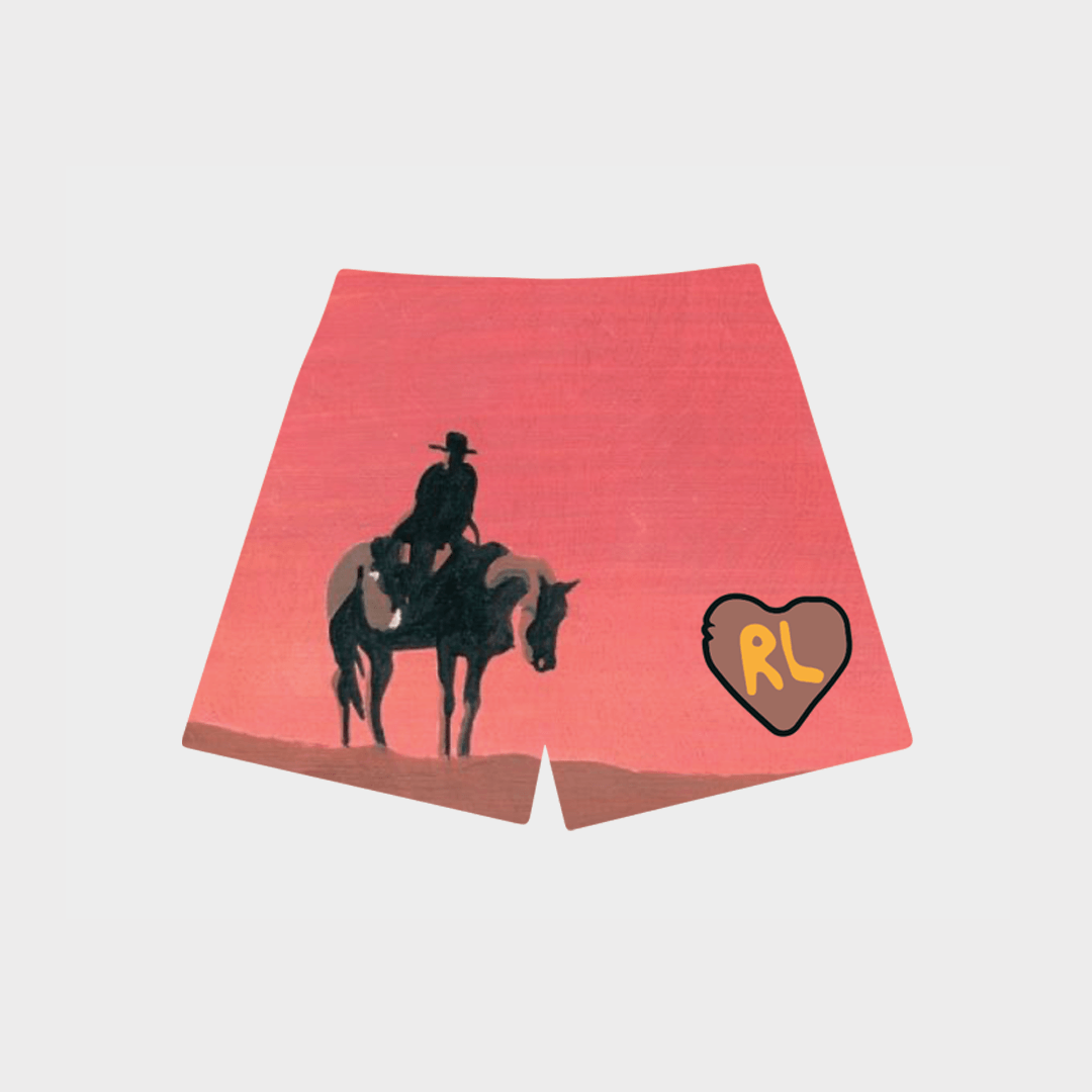 "UFO Cowboy" Mesh Shorts - RED LETTERS