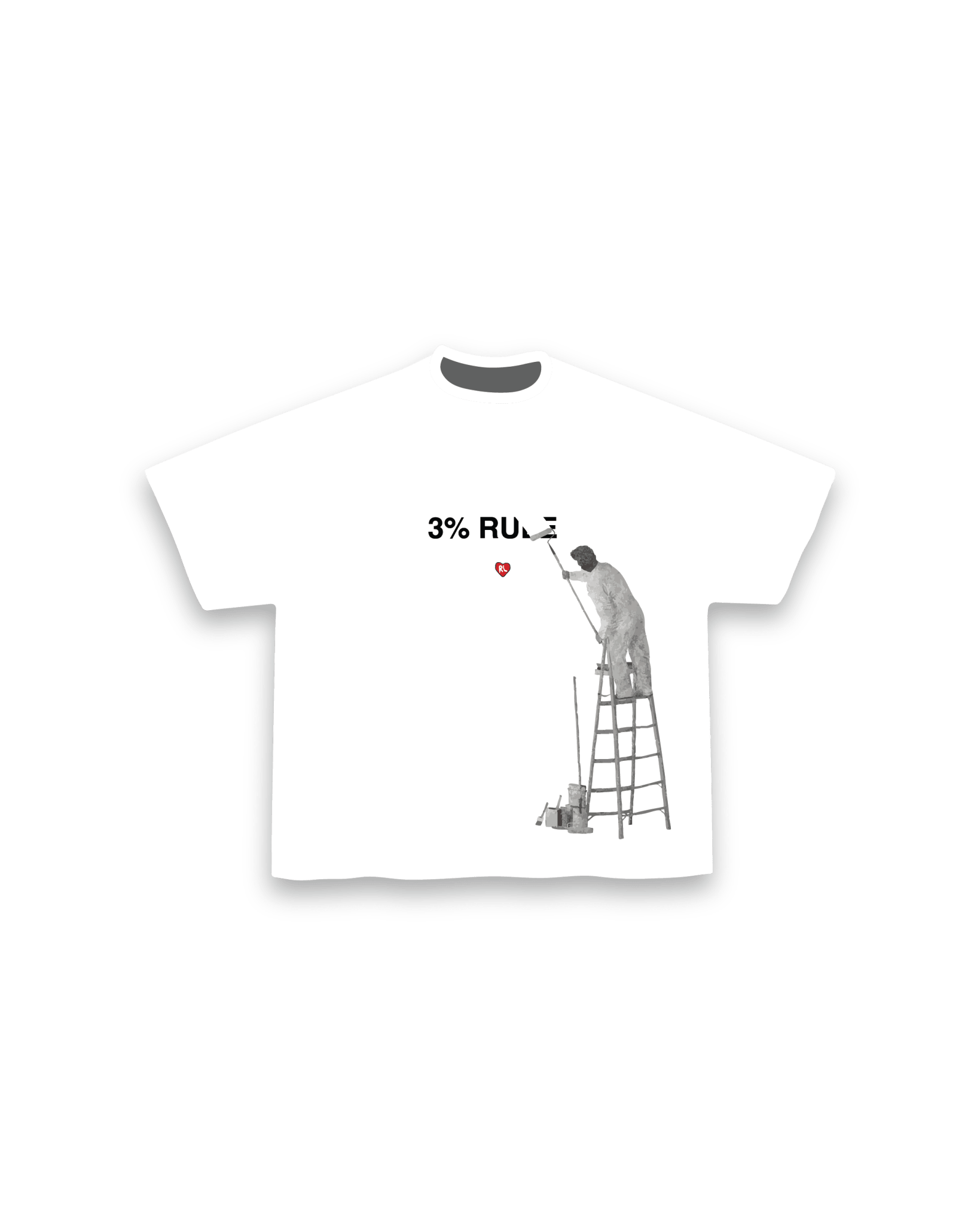 3% Rule Tee - Red Letters