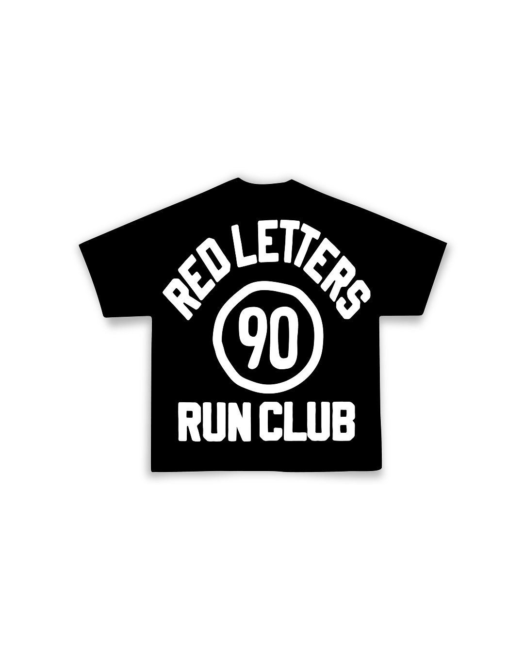90 Run Club Tee - Red Letters
