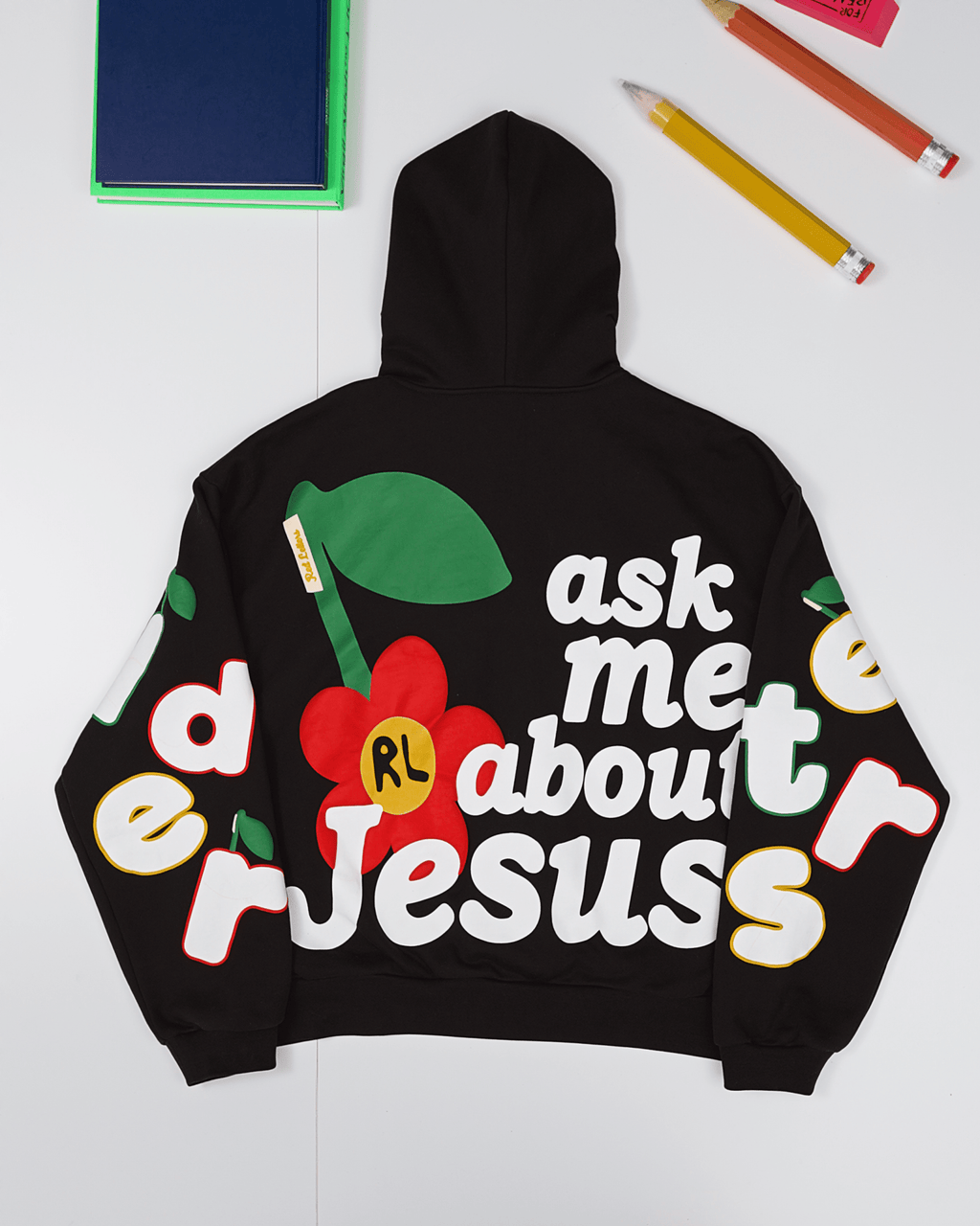 Ask Me About Jesus Scattered Zip Up by Red Letters