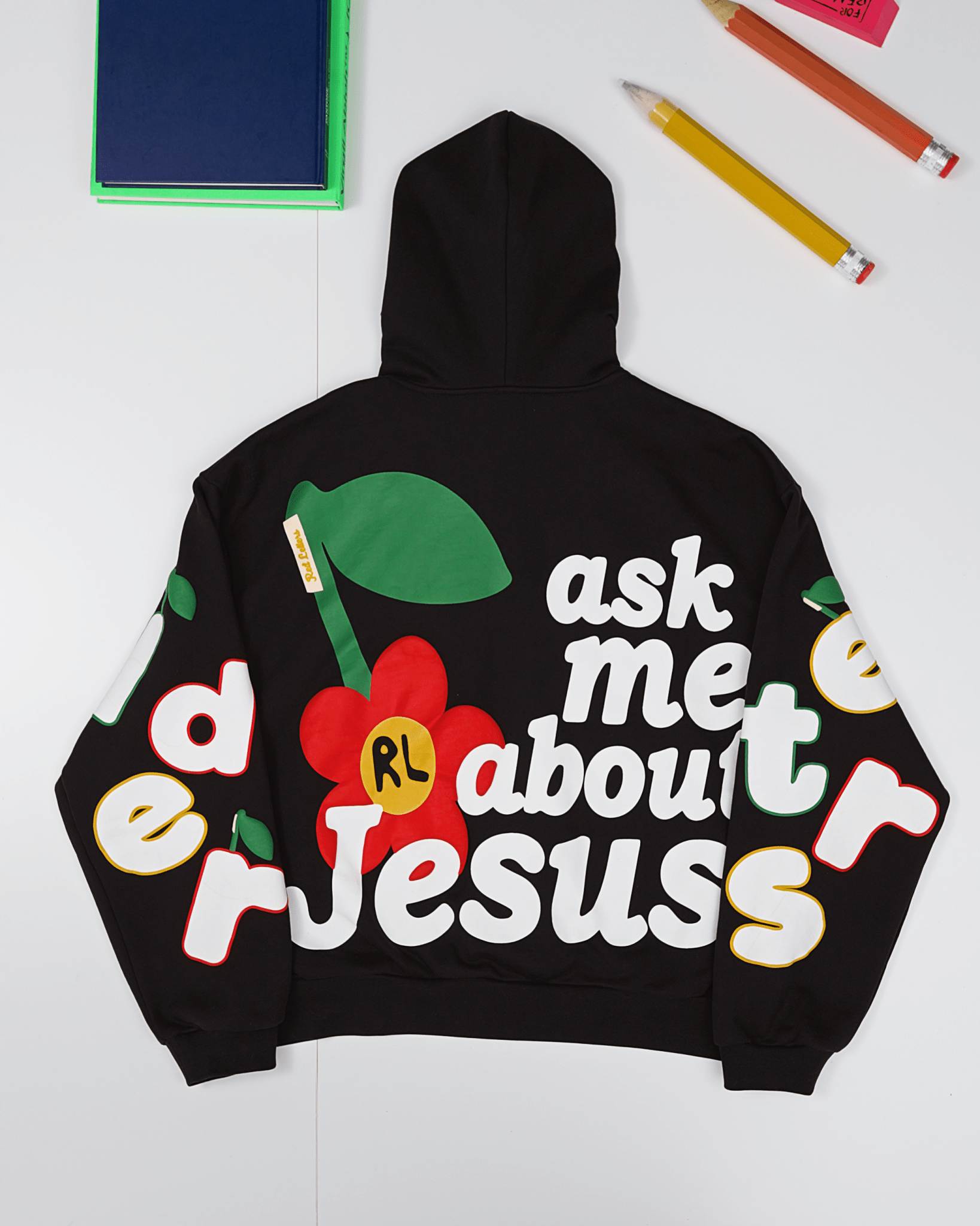 Ask Me About Jesus Scattered Zip Up by Red Letters