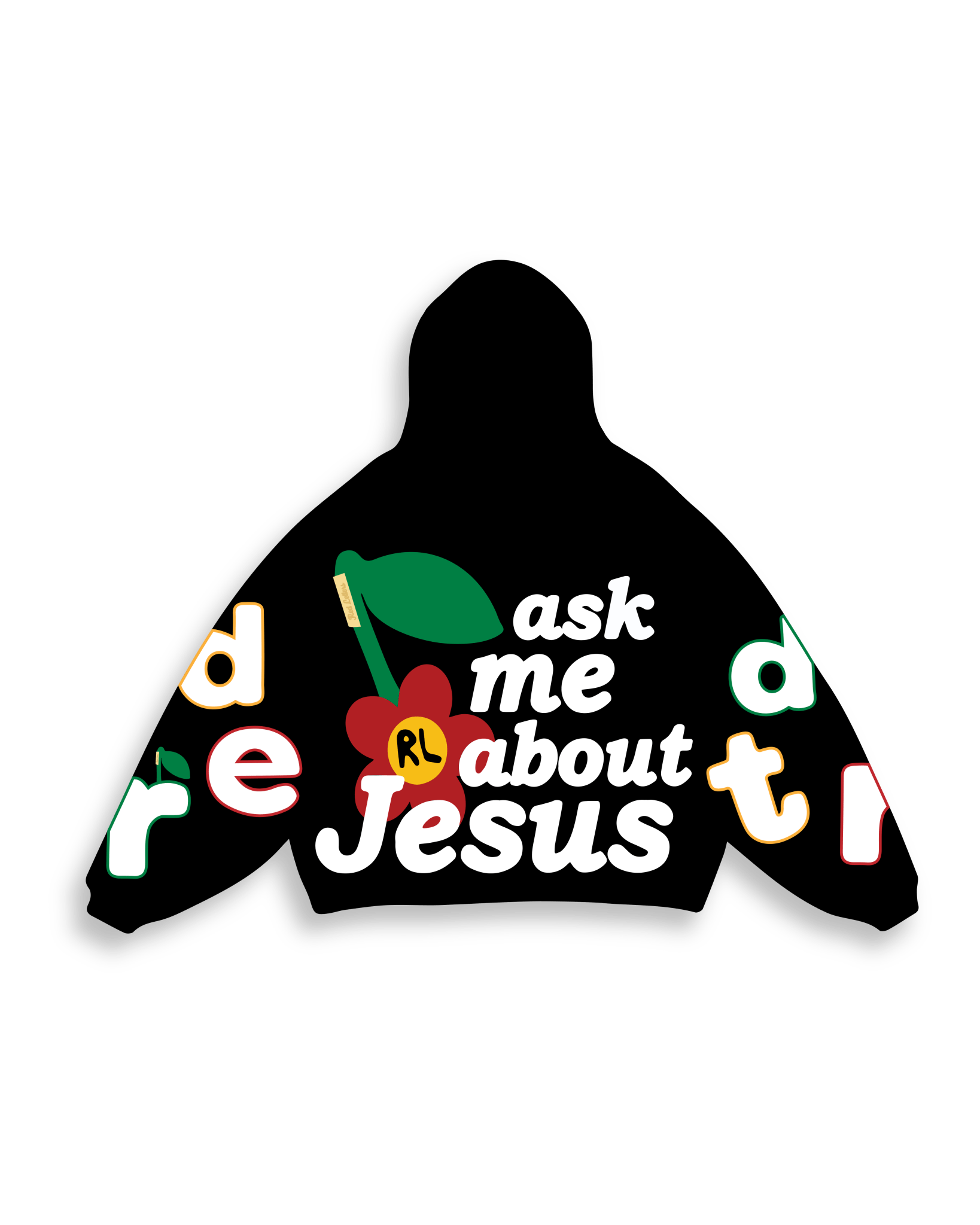 Ask Me About Jesus Scattered Zip Up by Red Letters