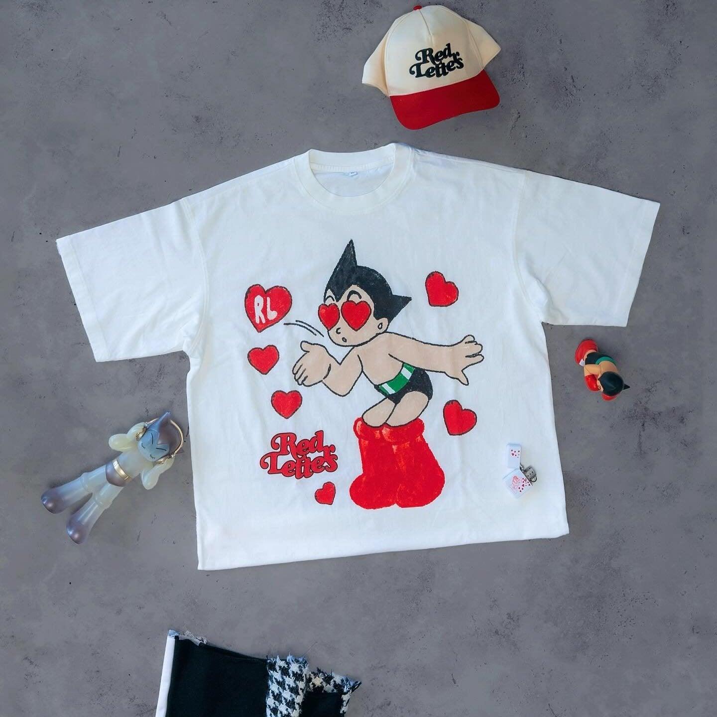 Astro Kiss Tee - Red Letters