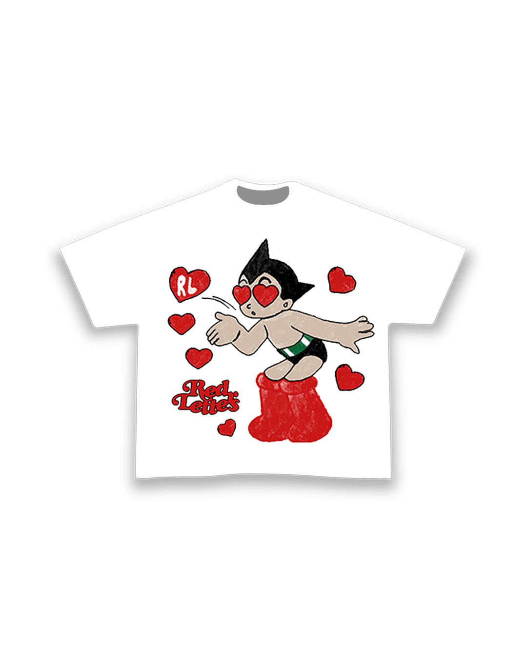 Astro Kiss Tee - Red Letters