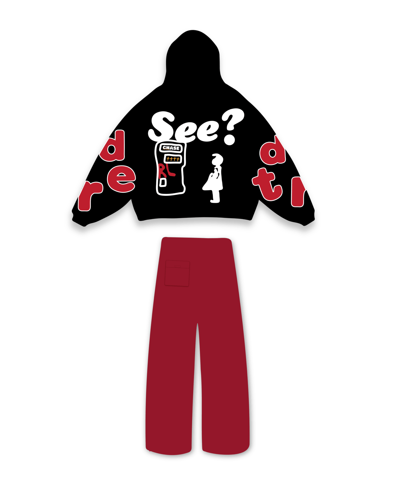 At The Bank.. See? Red Set - Red Letters