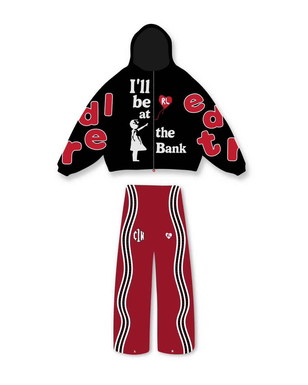 At The Bank.. See? Red Set - Red Letters