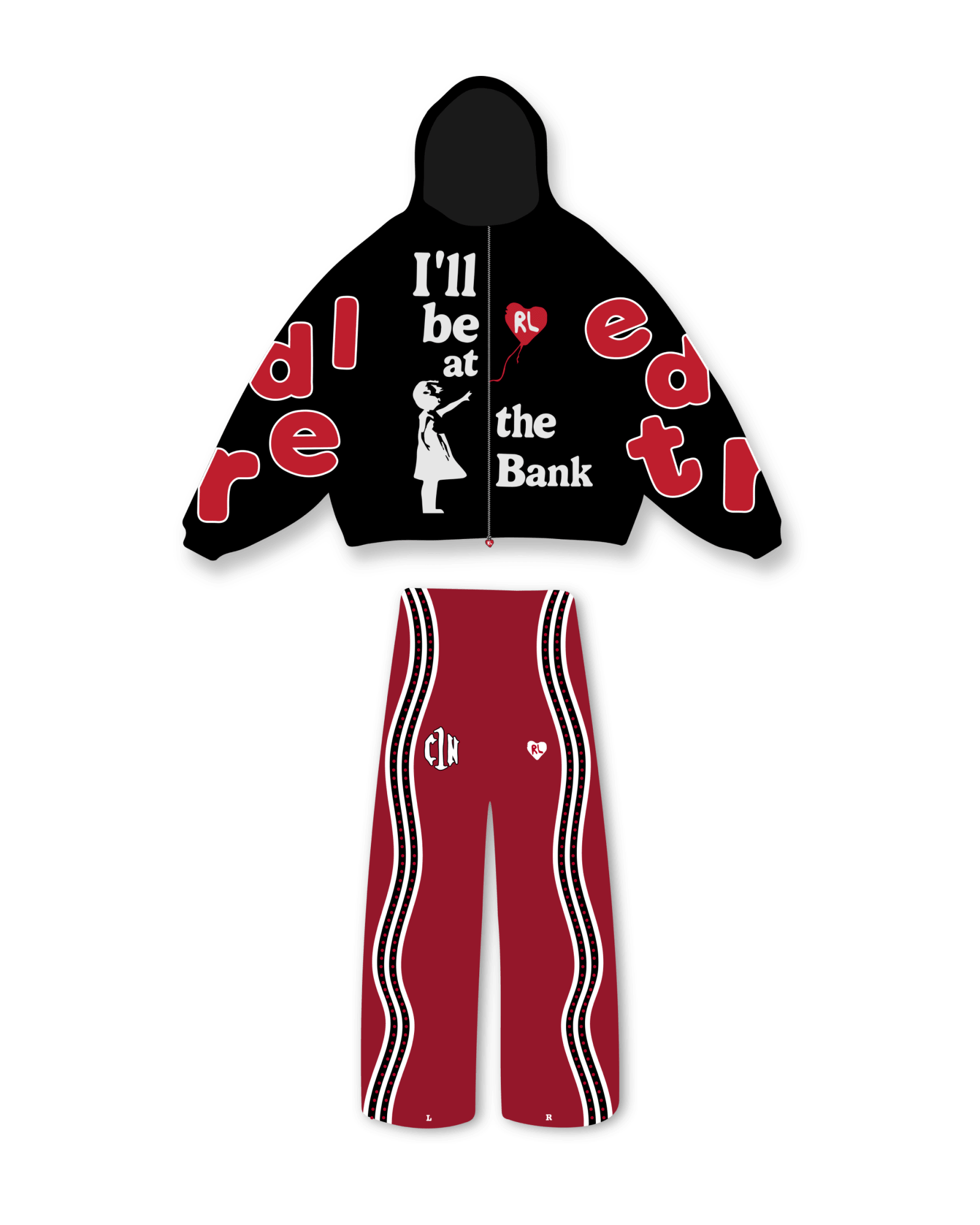 At The Bank.. See? Red Set - Red Letters