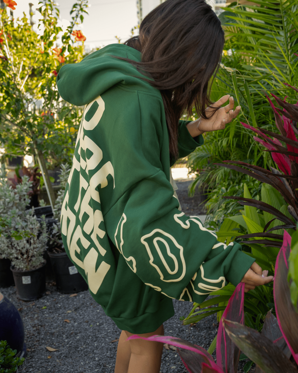 At The Garden Scattered Zip Up - Red Letters