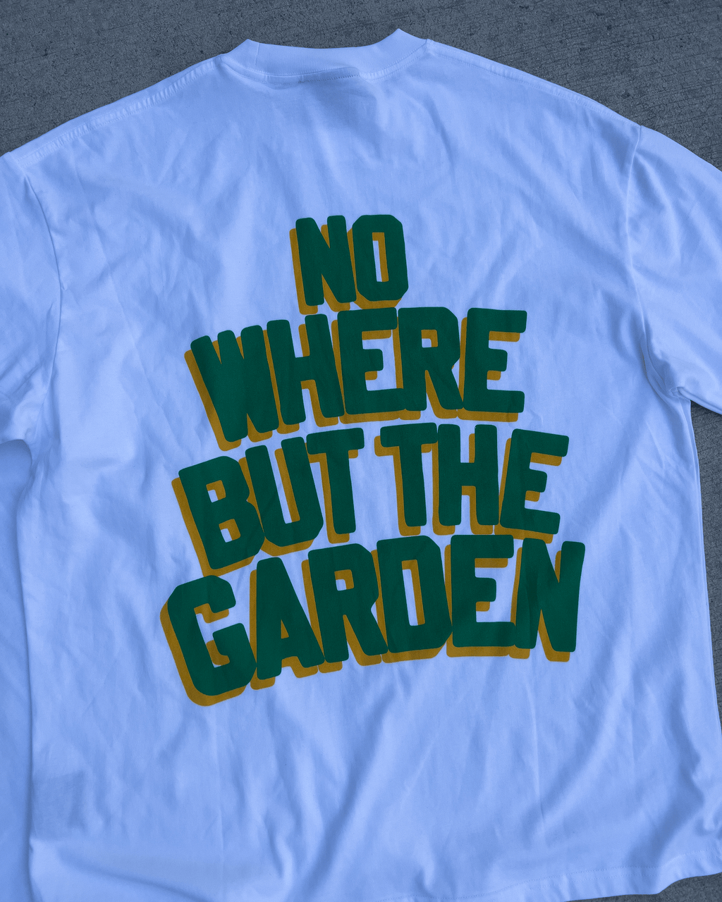 At The Garden Tee - Red Letters