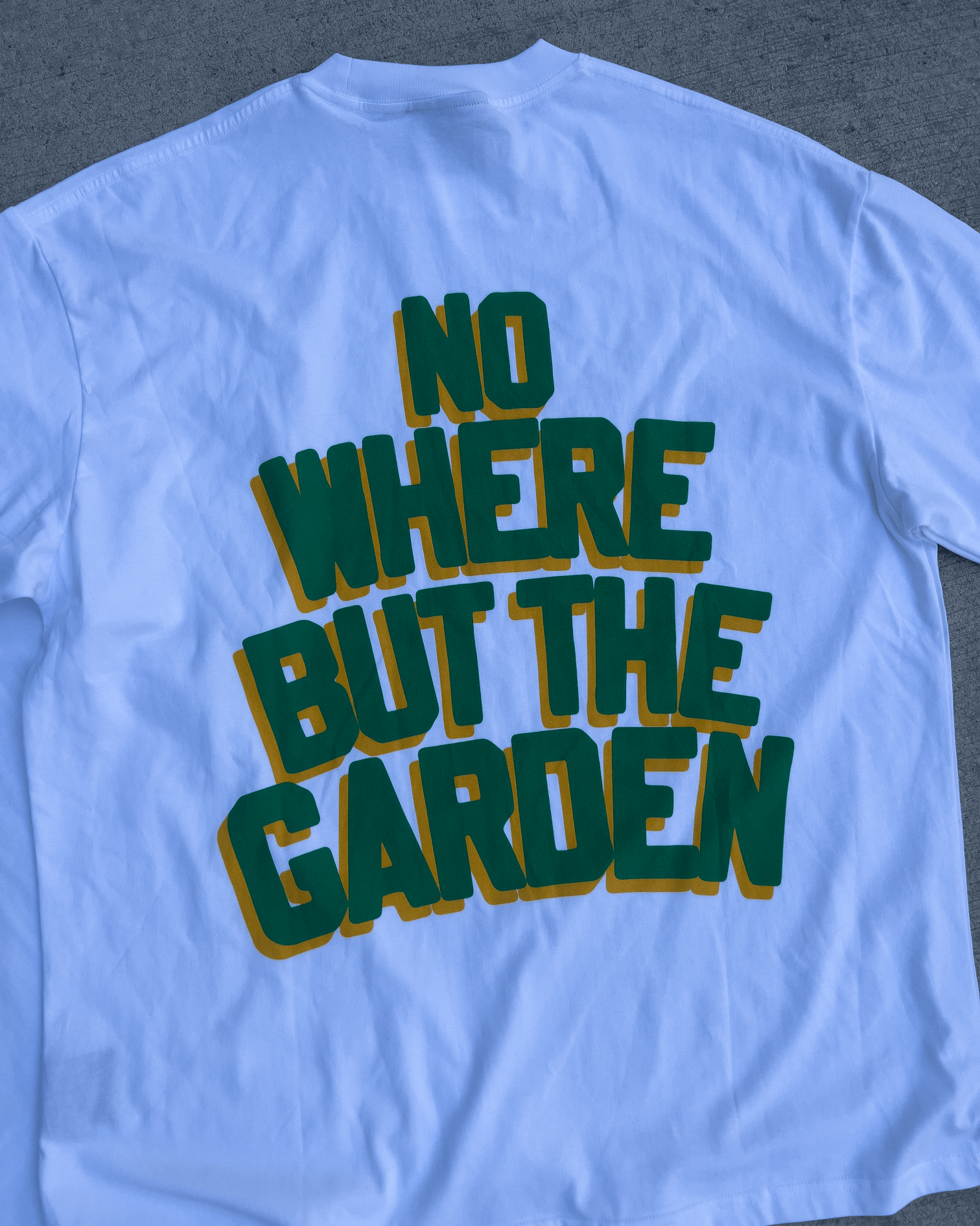 At The Garden Tee - Red Letters