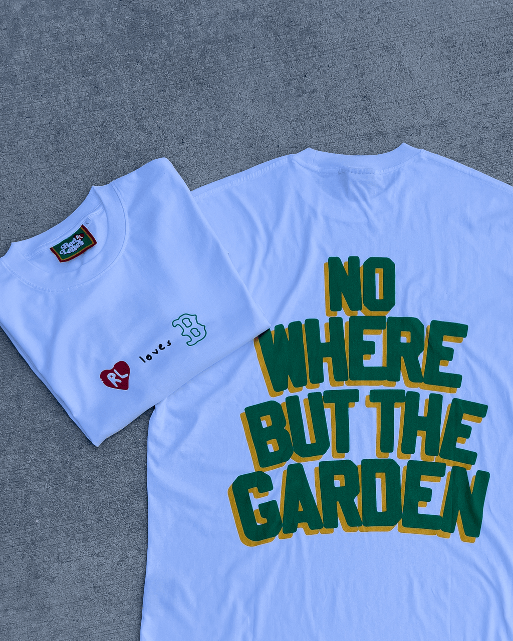 At The Garden Tee - Red Letters