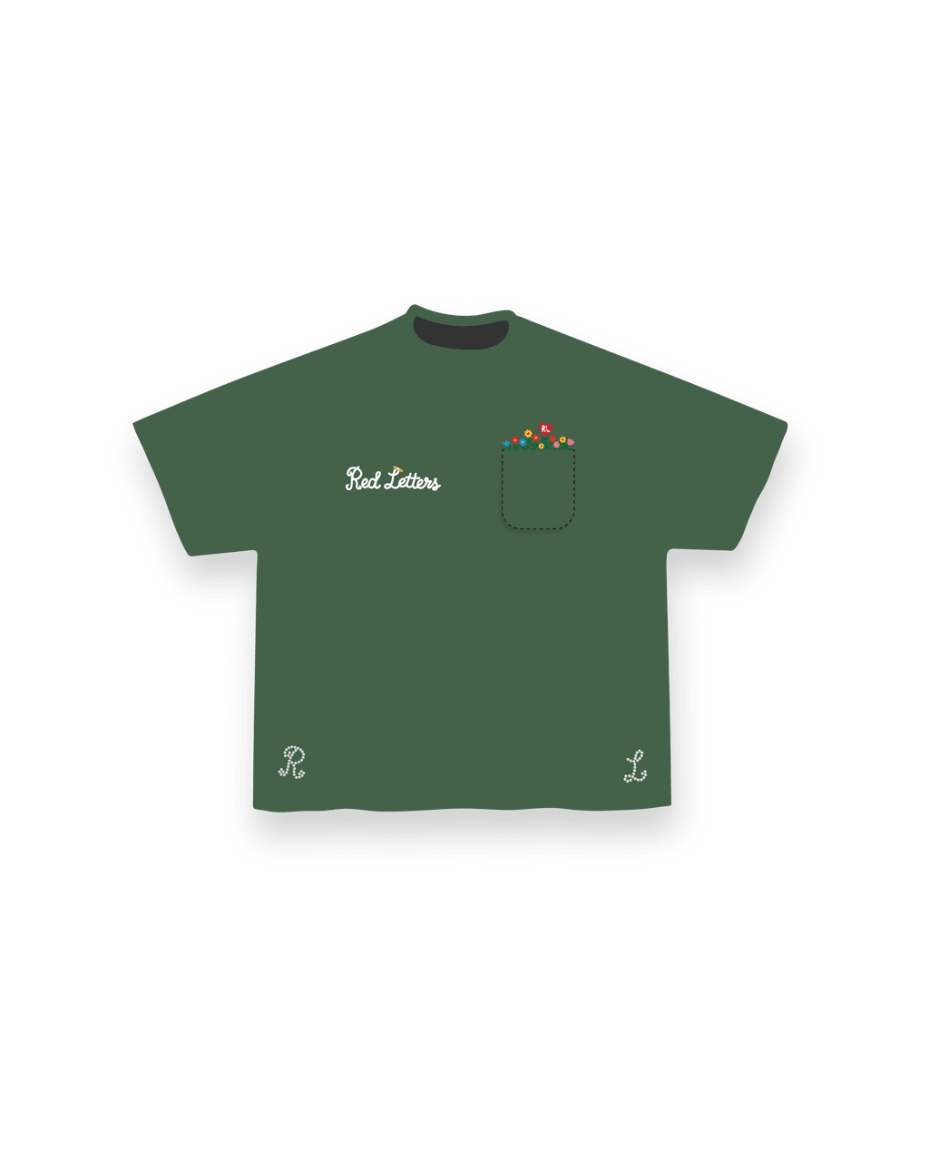At The Garden Tee - Red Letters