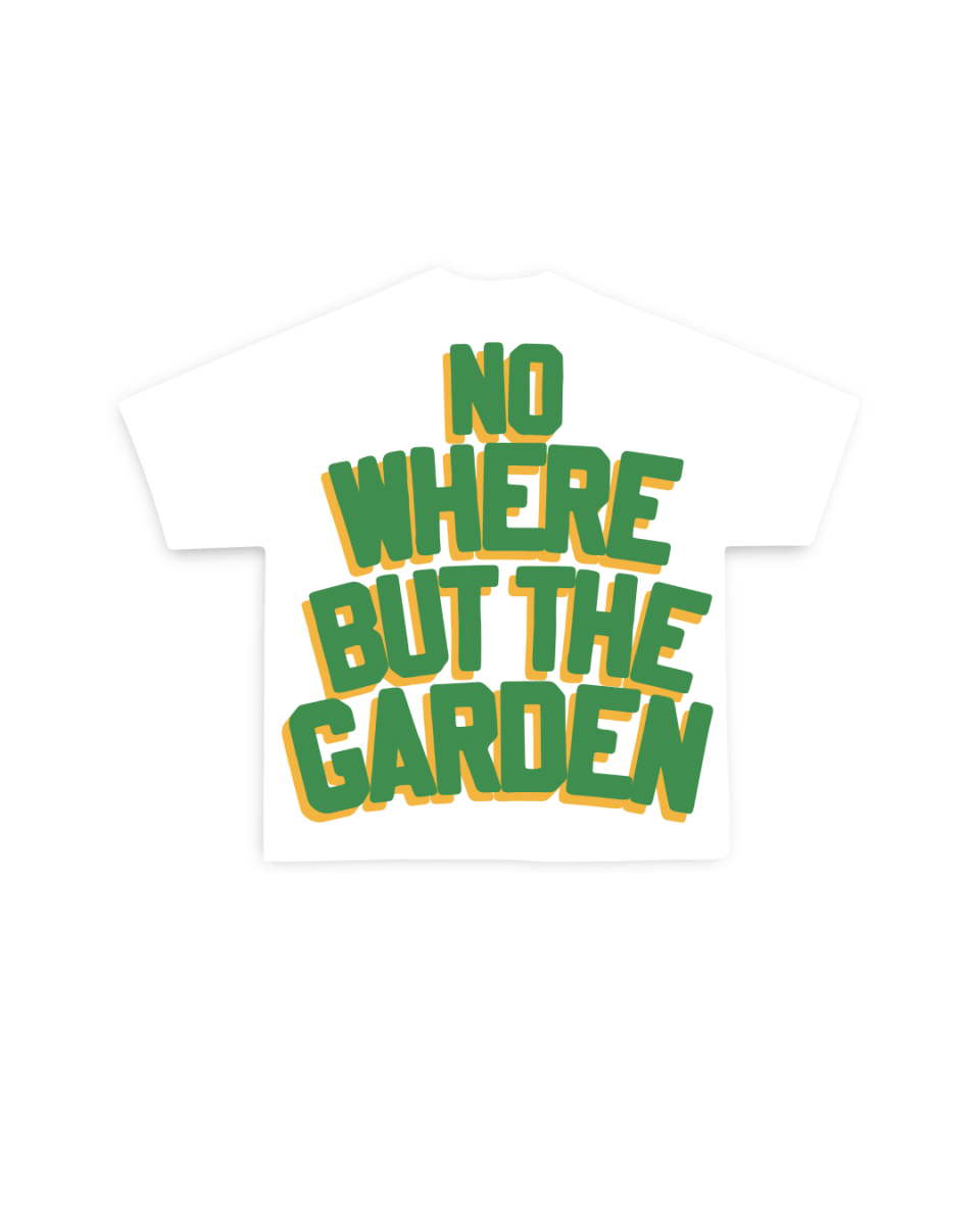 At The Garden Tee - Red Letters