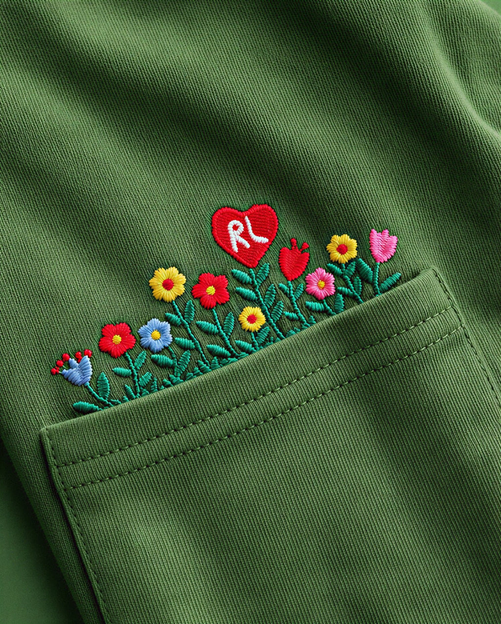 At The Garden Tee - Red Letters