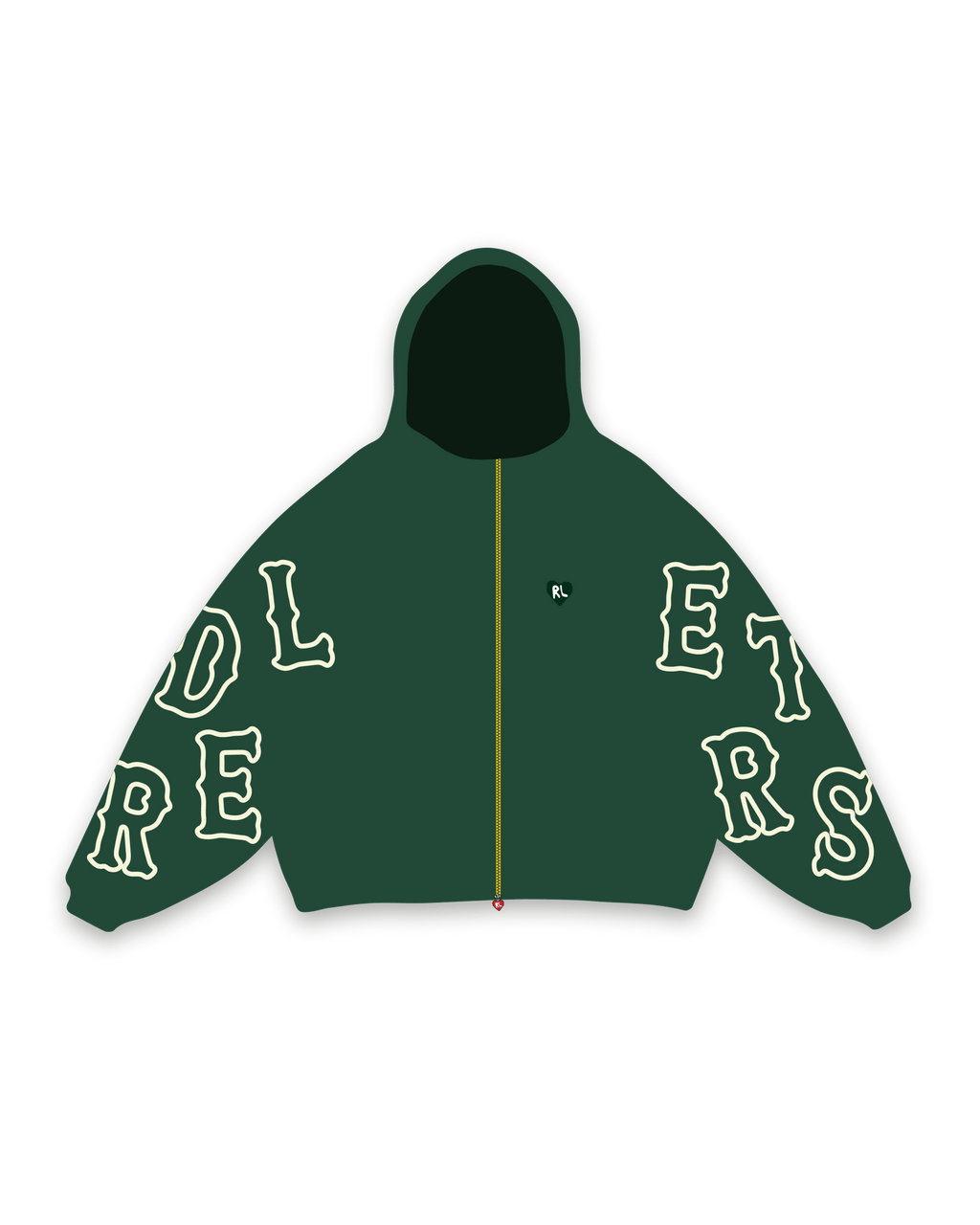 At The Garden V2 Scattered Zip Up by Red Letters