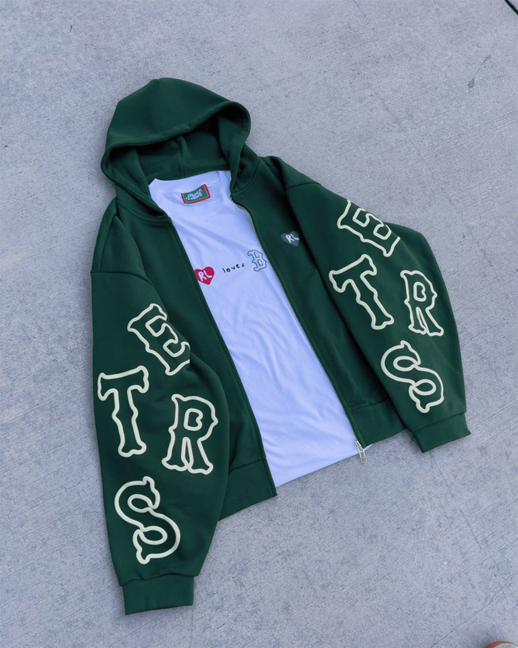 At The Garden V2 Scattered Zip Up by Red Letters