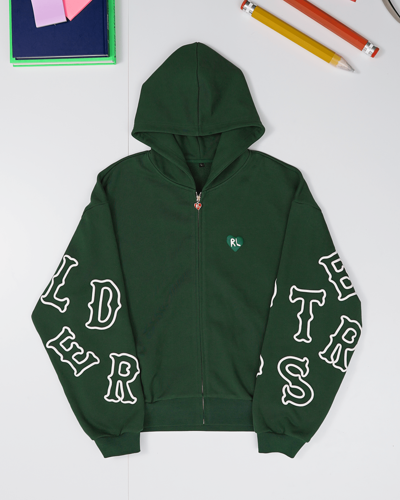 At The Garden V2 Scattered Zip Up by Red Letters