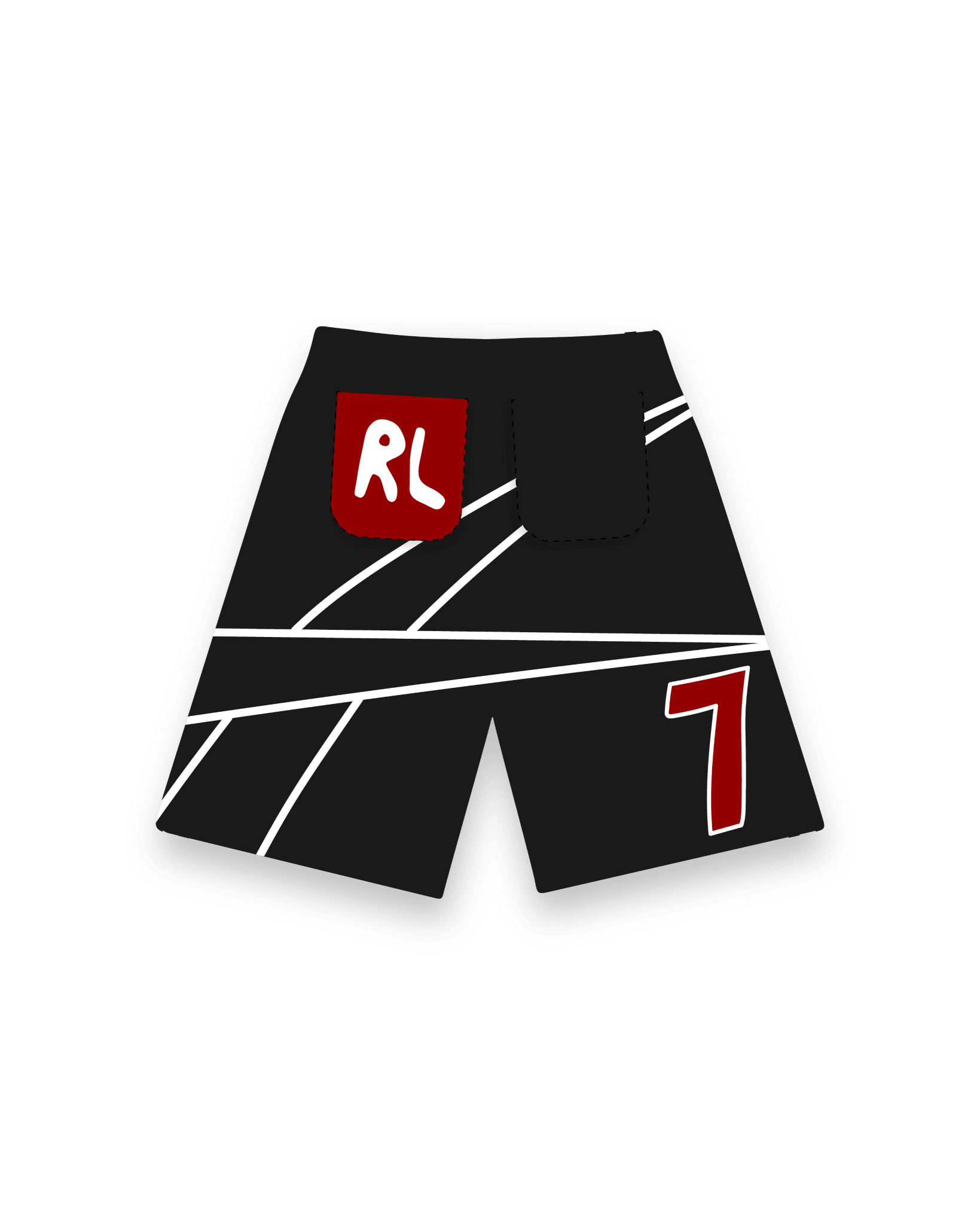 Becks French Terry Shorts - Red Letters