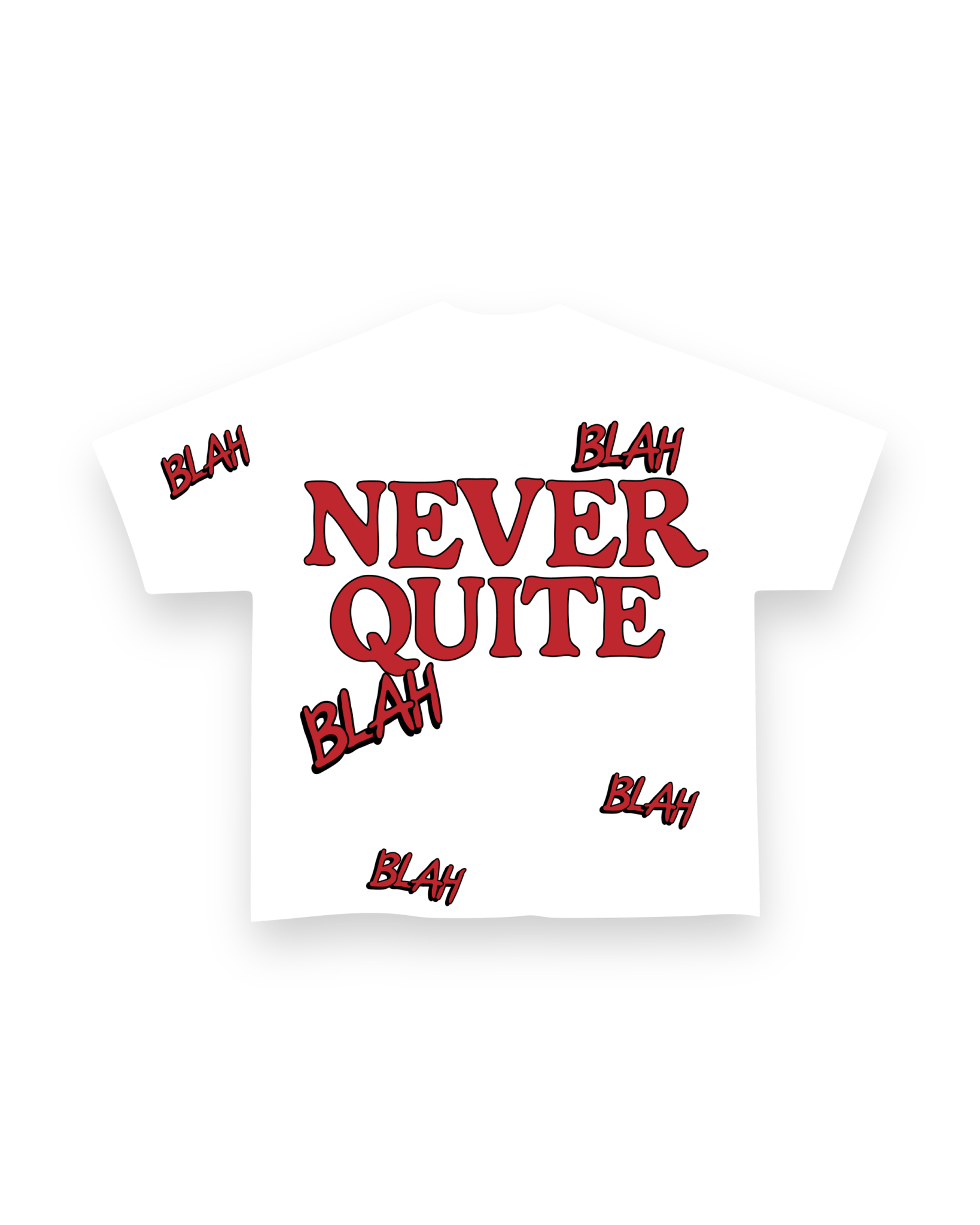 Blah Blah Blah Tee - White by Red Letters