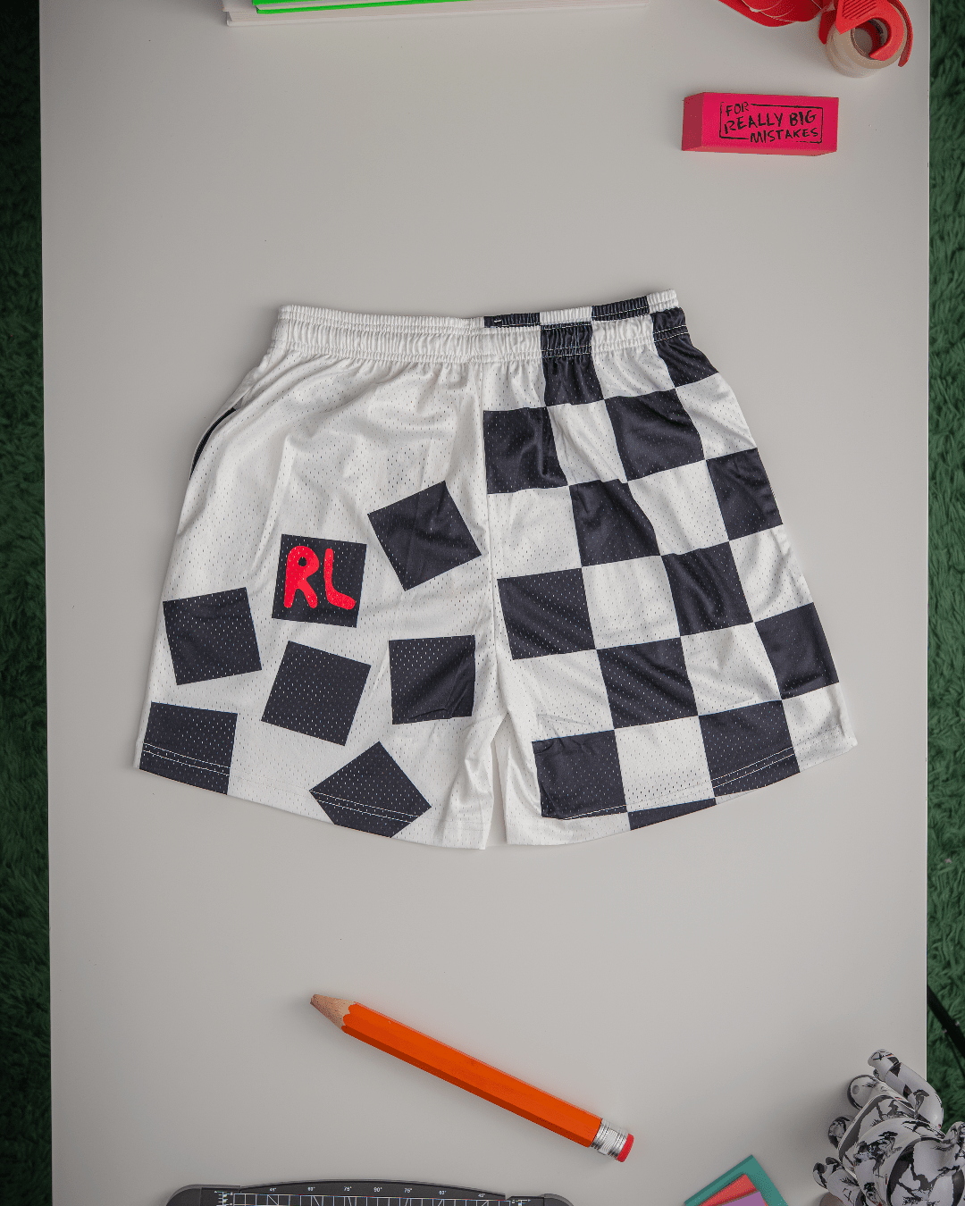 Building Blocks Mesh Shorts by Red Letters