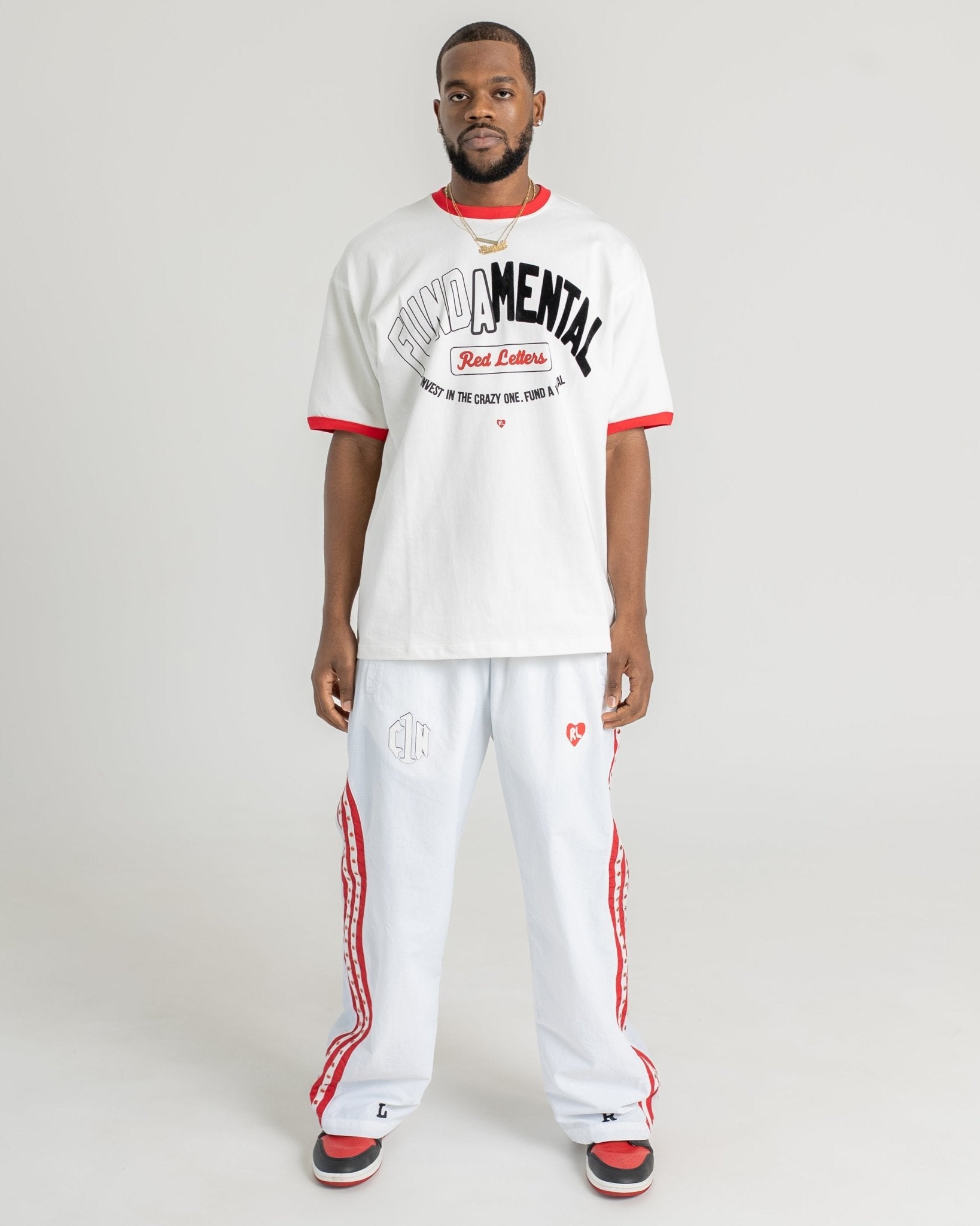 C1N x RL Pants - White by Red Letters