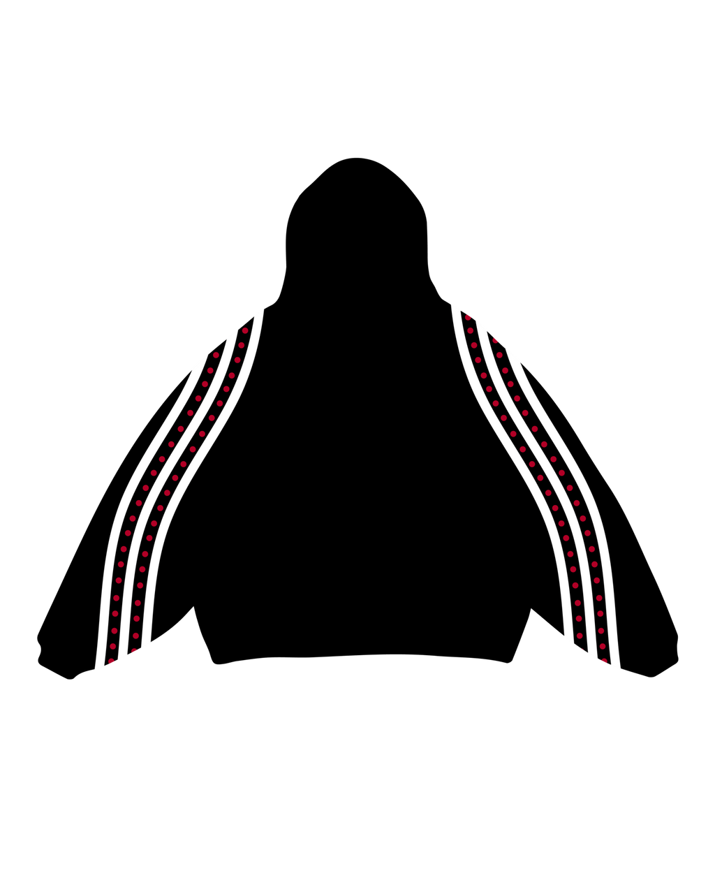 C1N x RL Zip Up - Black by Red Letters