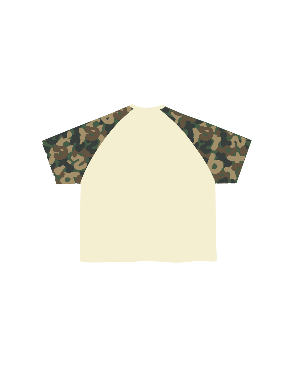 Camo Letters Thermal Tee - Wood - Red Letters