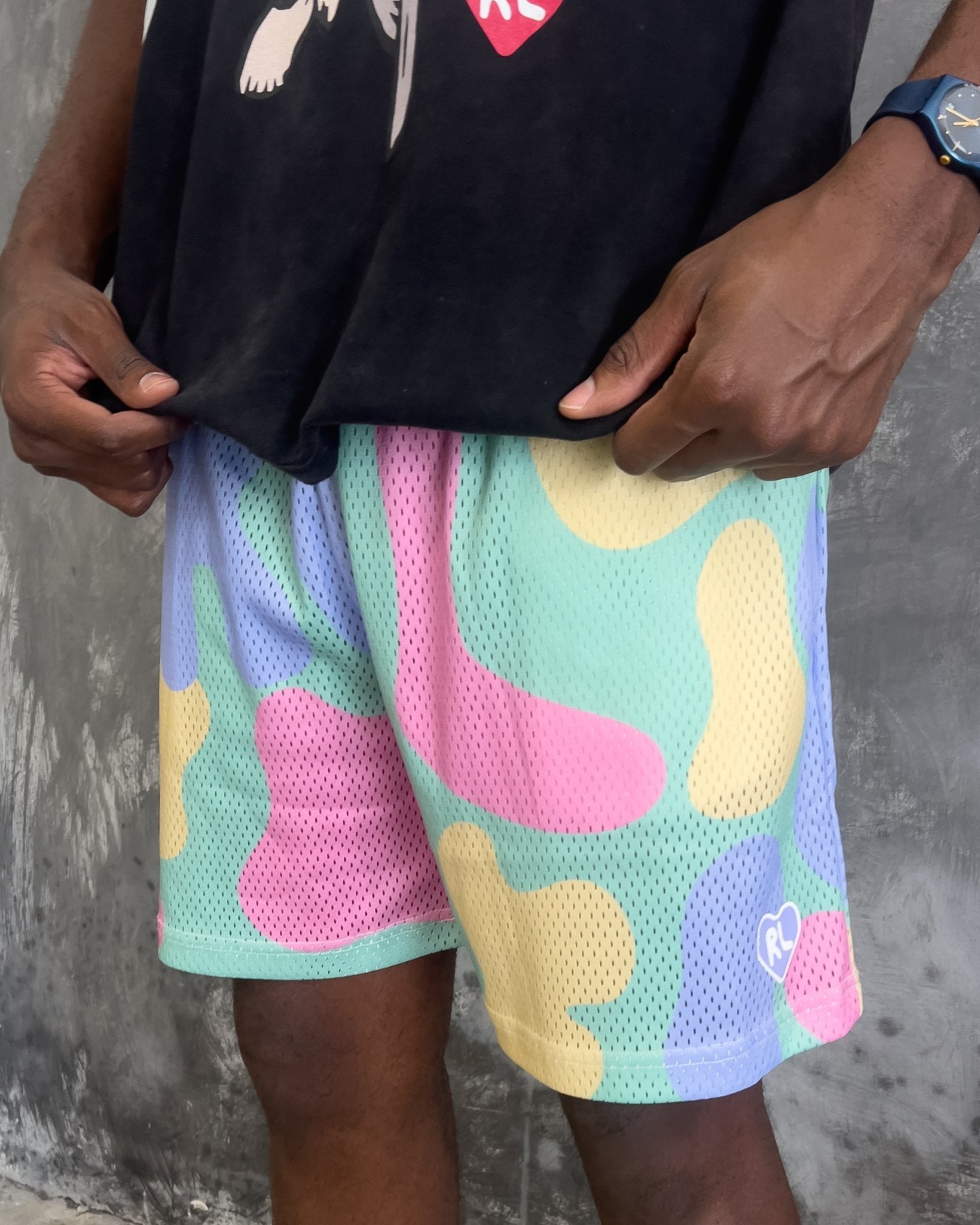 Camo Mesh Shorts - Easter by Red Letters