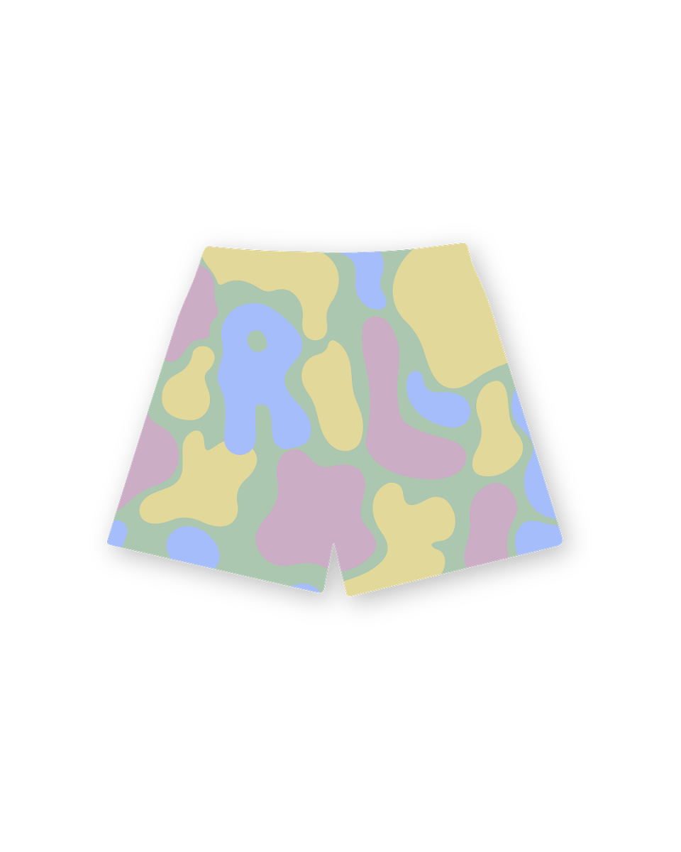 Camo Mesh Shorts - Easter - Red Letters