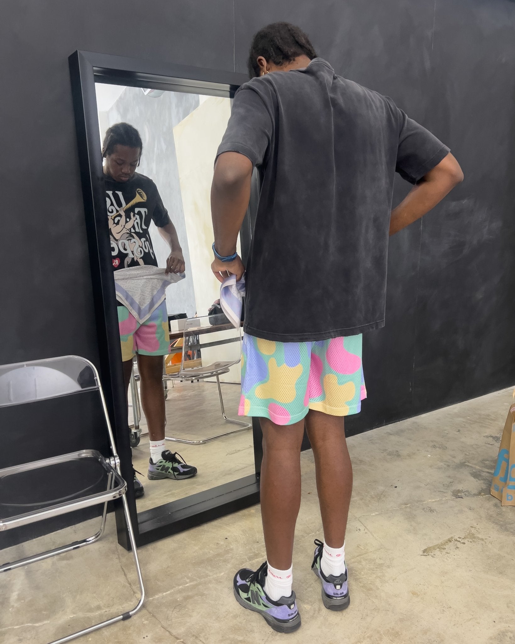 Camo Mesh Shorts - Easter by Red Letters