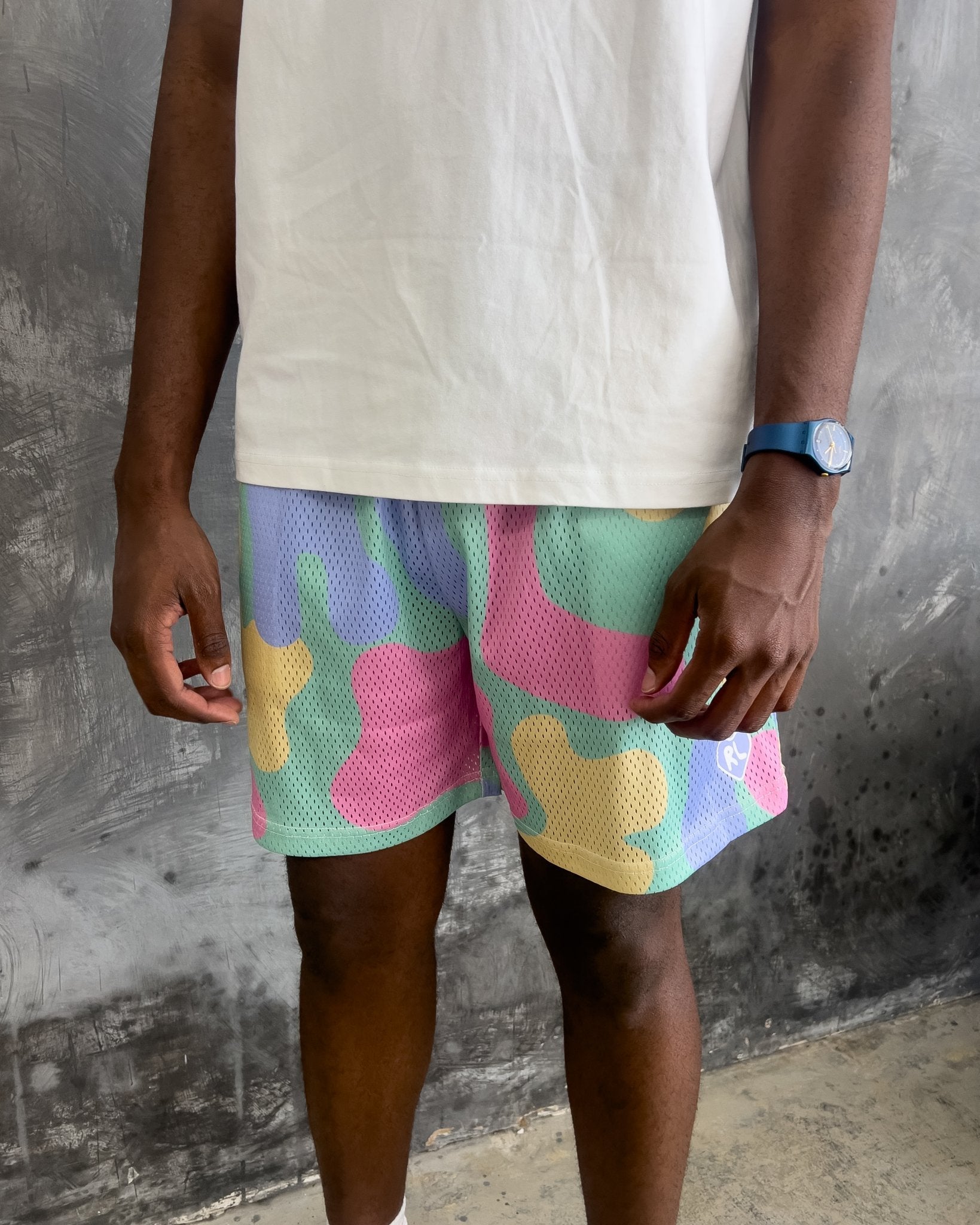 Camo Mesh Shorts - Easter by Red Letters