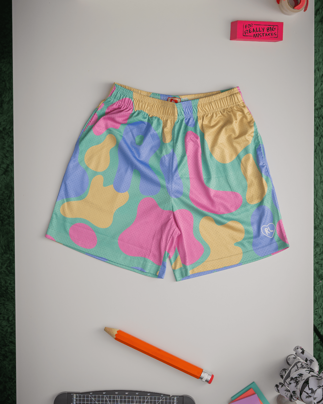 Camo Mesh Shorts - Easter by Red Letters