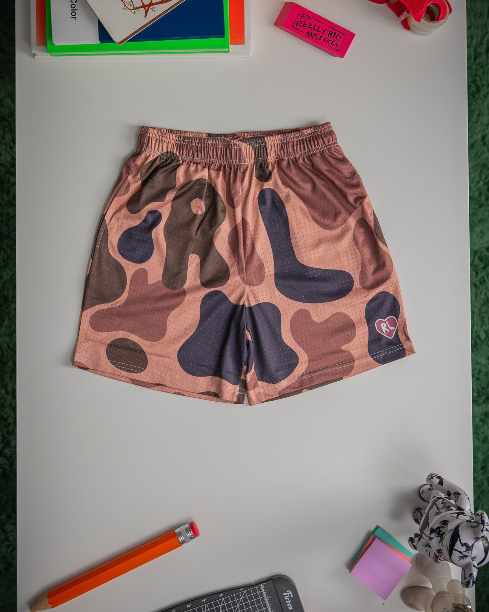 Camo Mesh Shorts - Mud by Red Letters