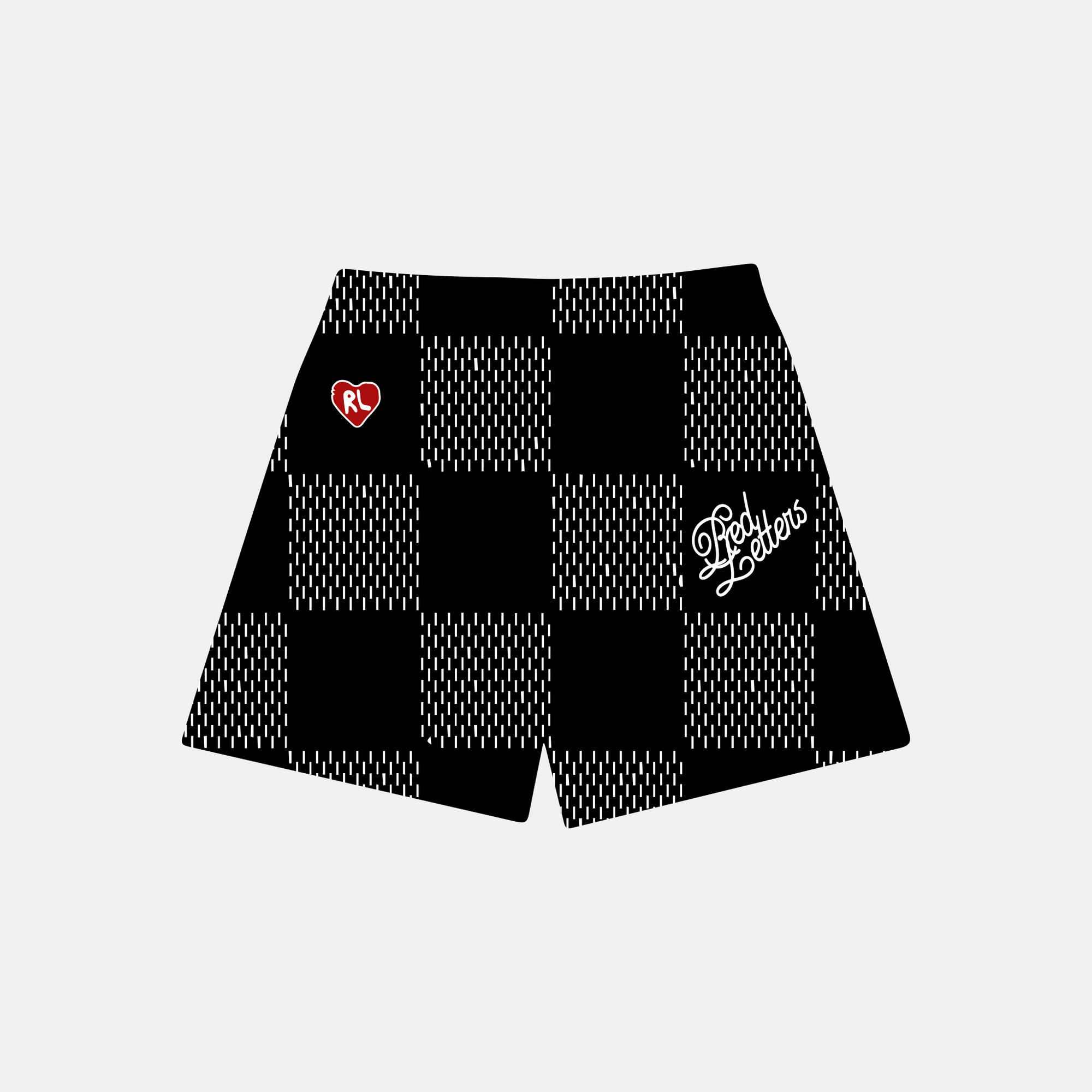Checkered Mesh Shorts - RED LETTERS