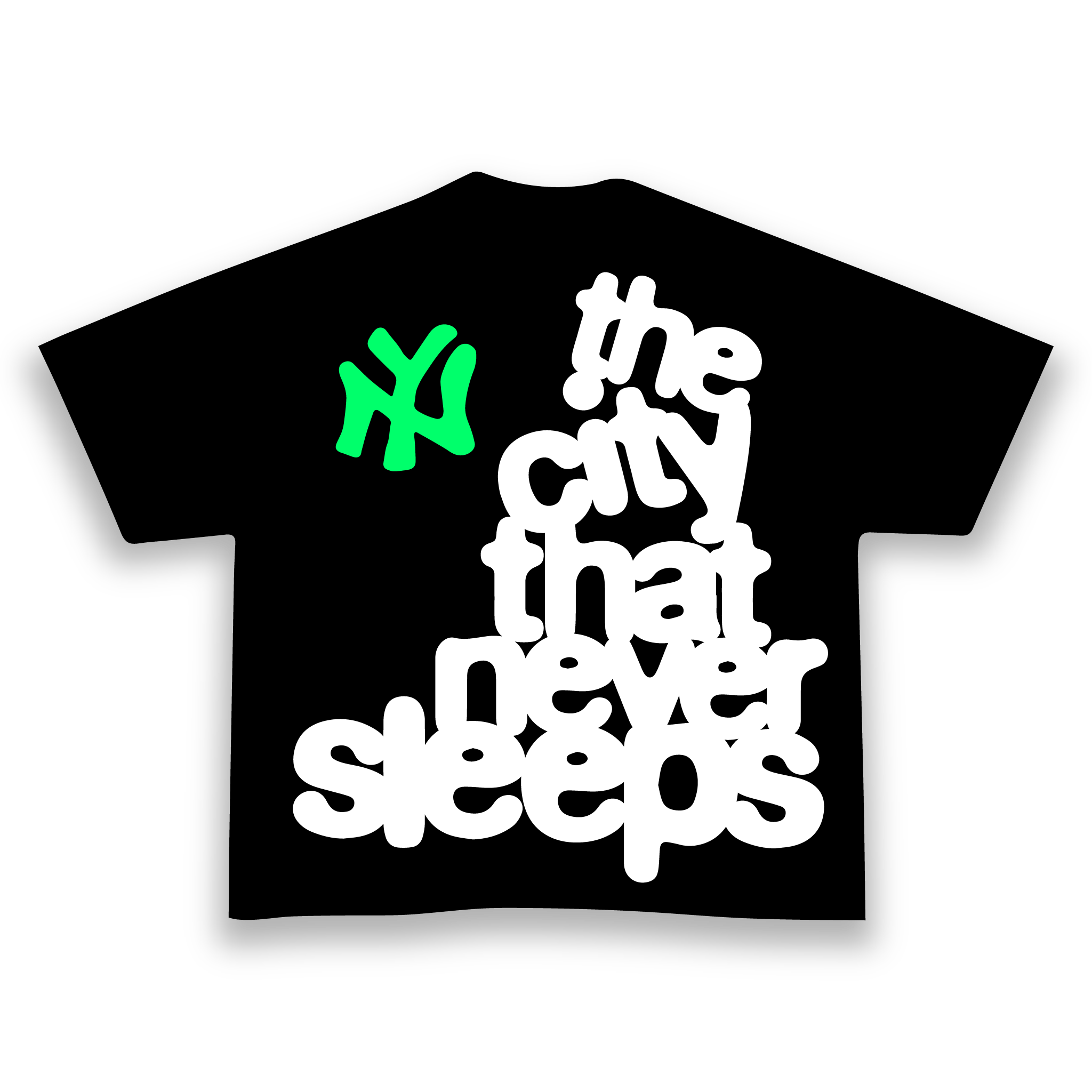 City Never Sleeps Tee - Red Letters