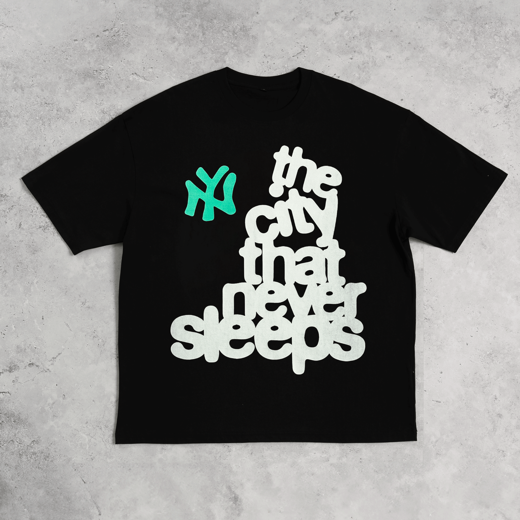 City Never Sleeps Tee - Red Letters