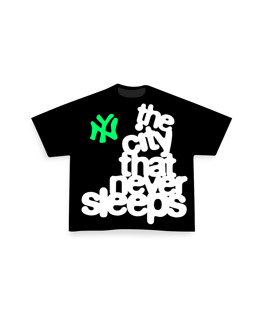 City Never Sleeps Tee - Red Letters