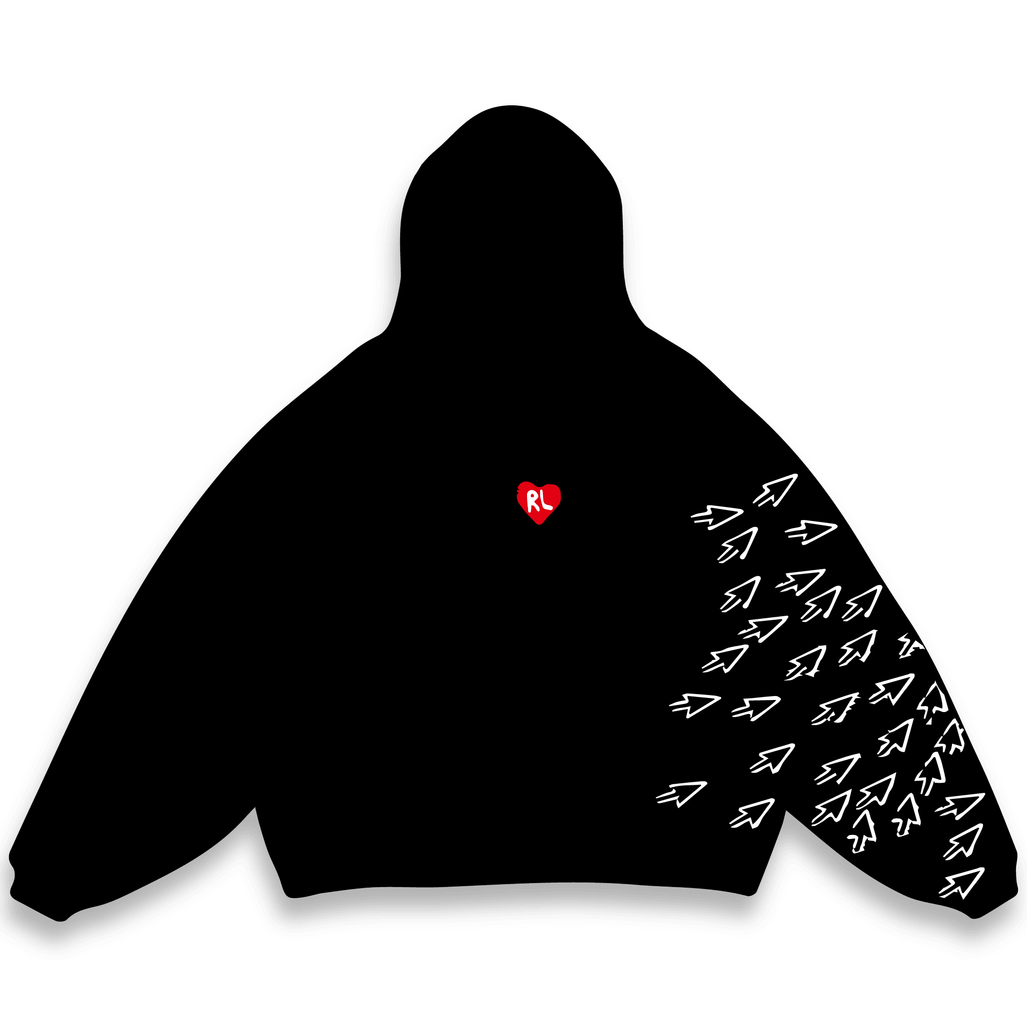 Clickbait Scattered Hoodie - Red Letters