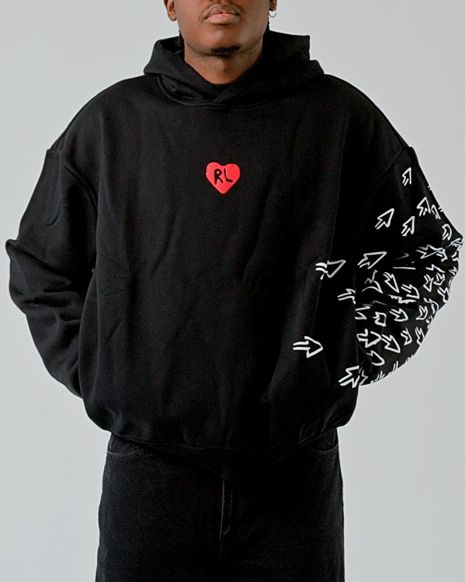 Clickbait Scattered Hoodie - Red Letters