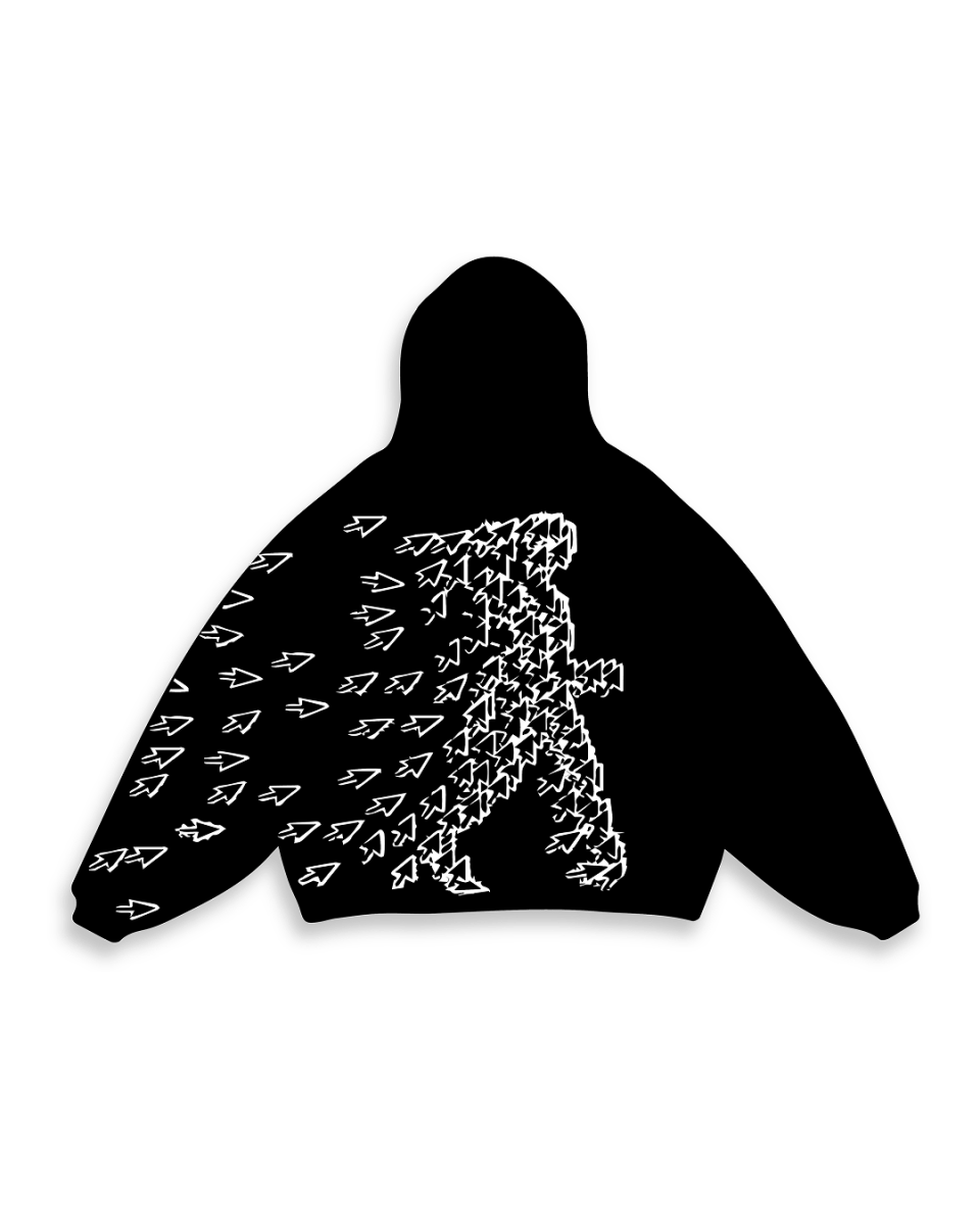 Clickbait Scattered Hoodie - Red Letters