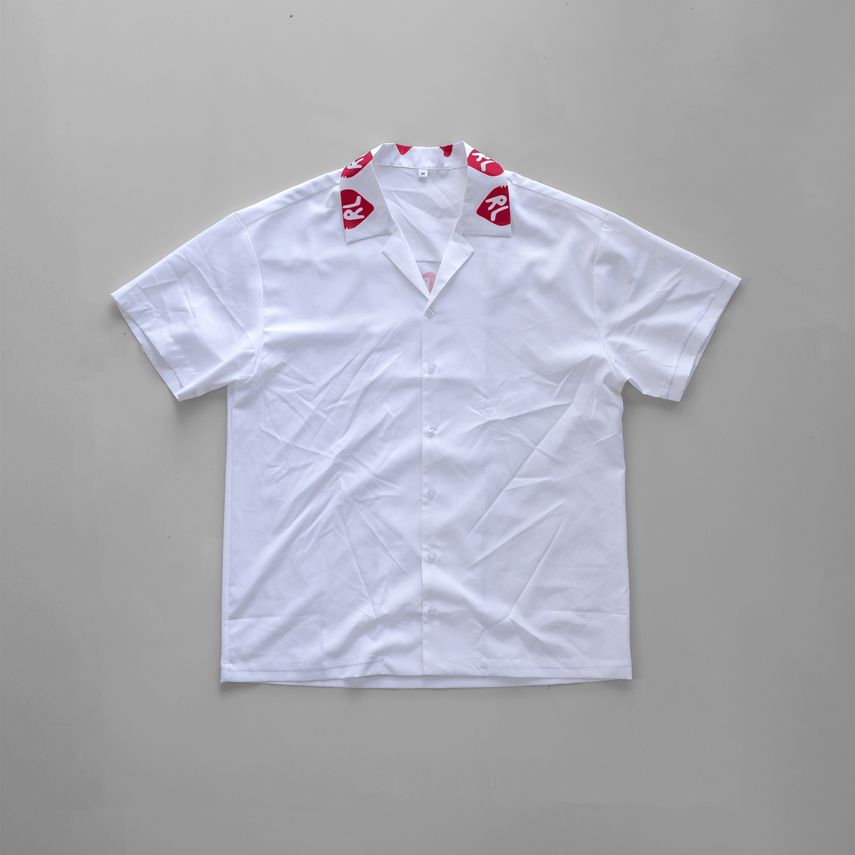 Close to the Hearts Lapel Shirt - White - RED LETTERS