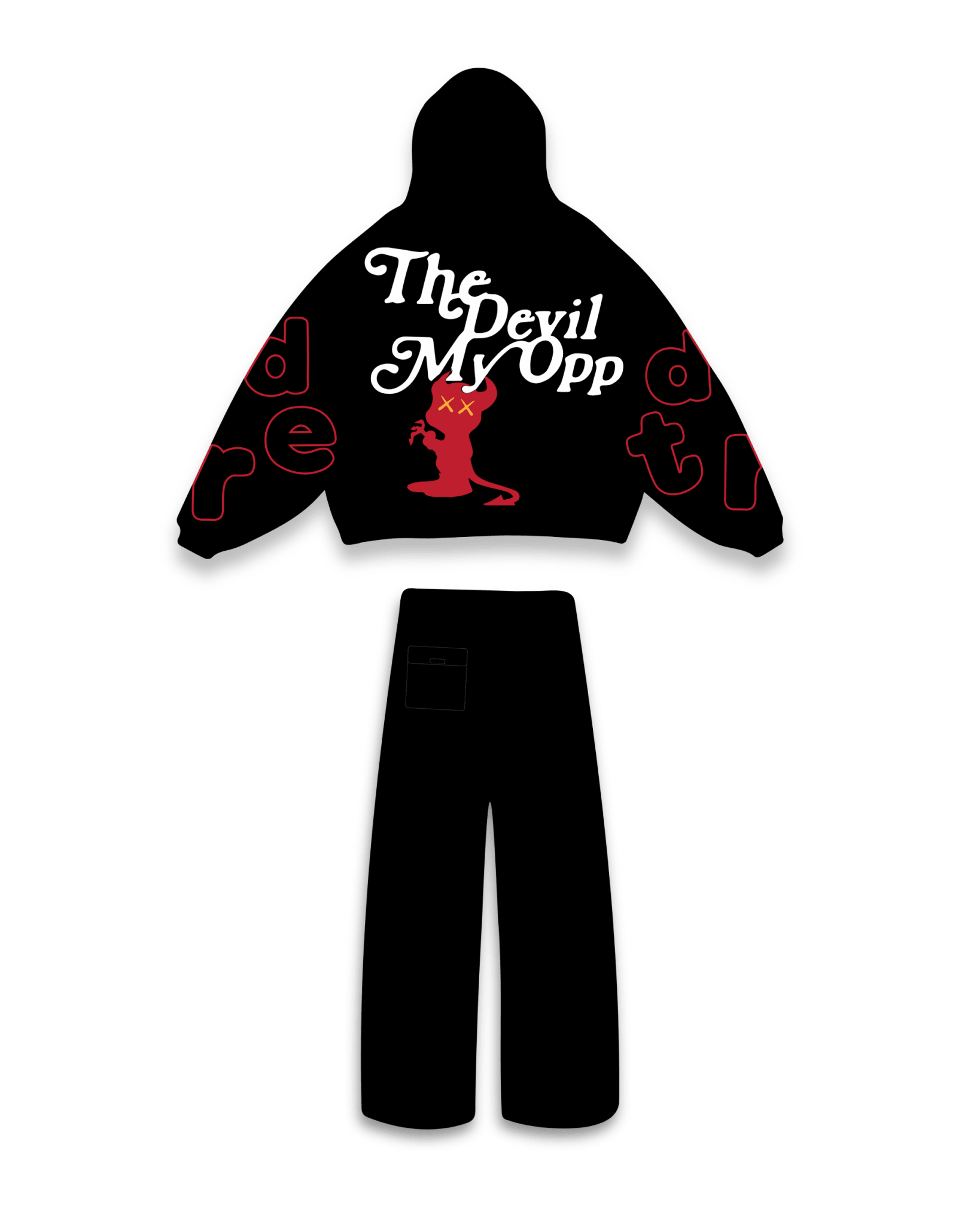 Devil My Opp Black Set - Red Letters
